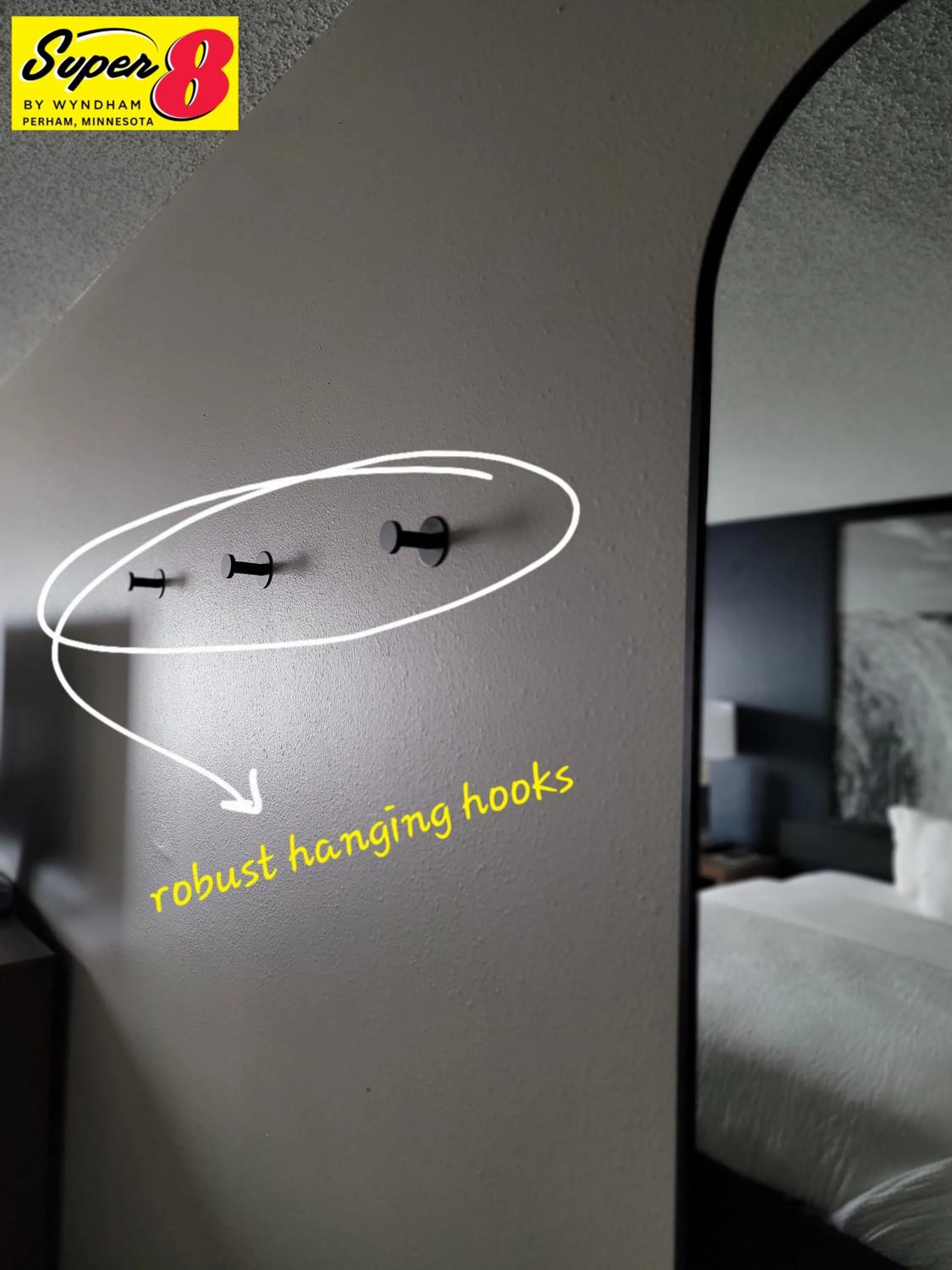 Decorative detail, Bed in Super 8 by Wyndham Perham