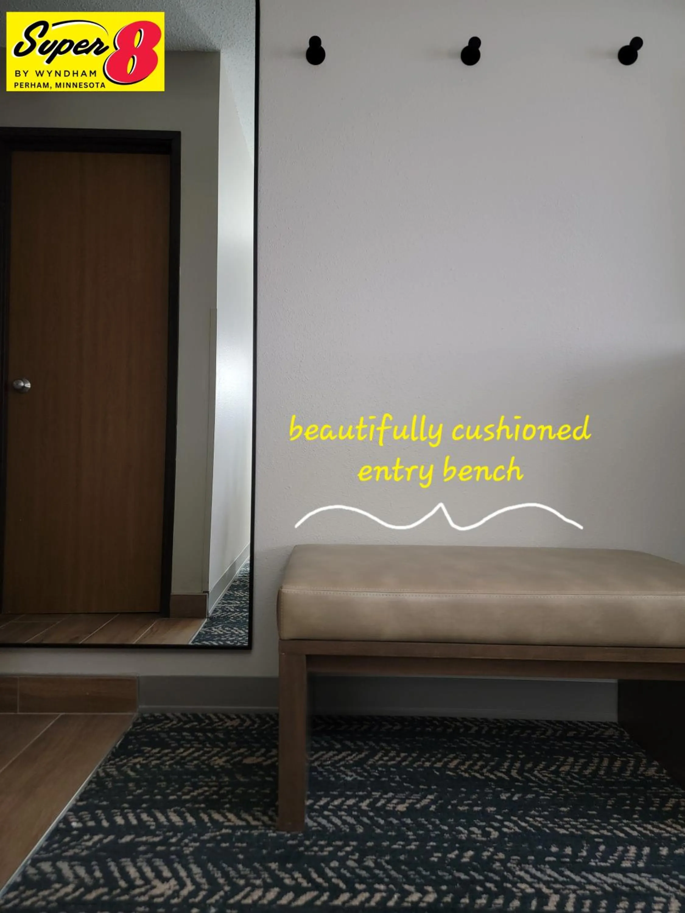 Decorative detail, Bed in Super 8 by Wyndham Perham