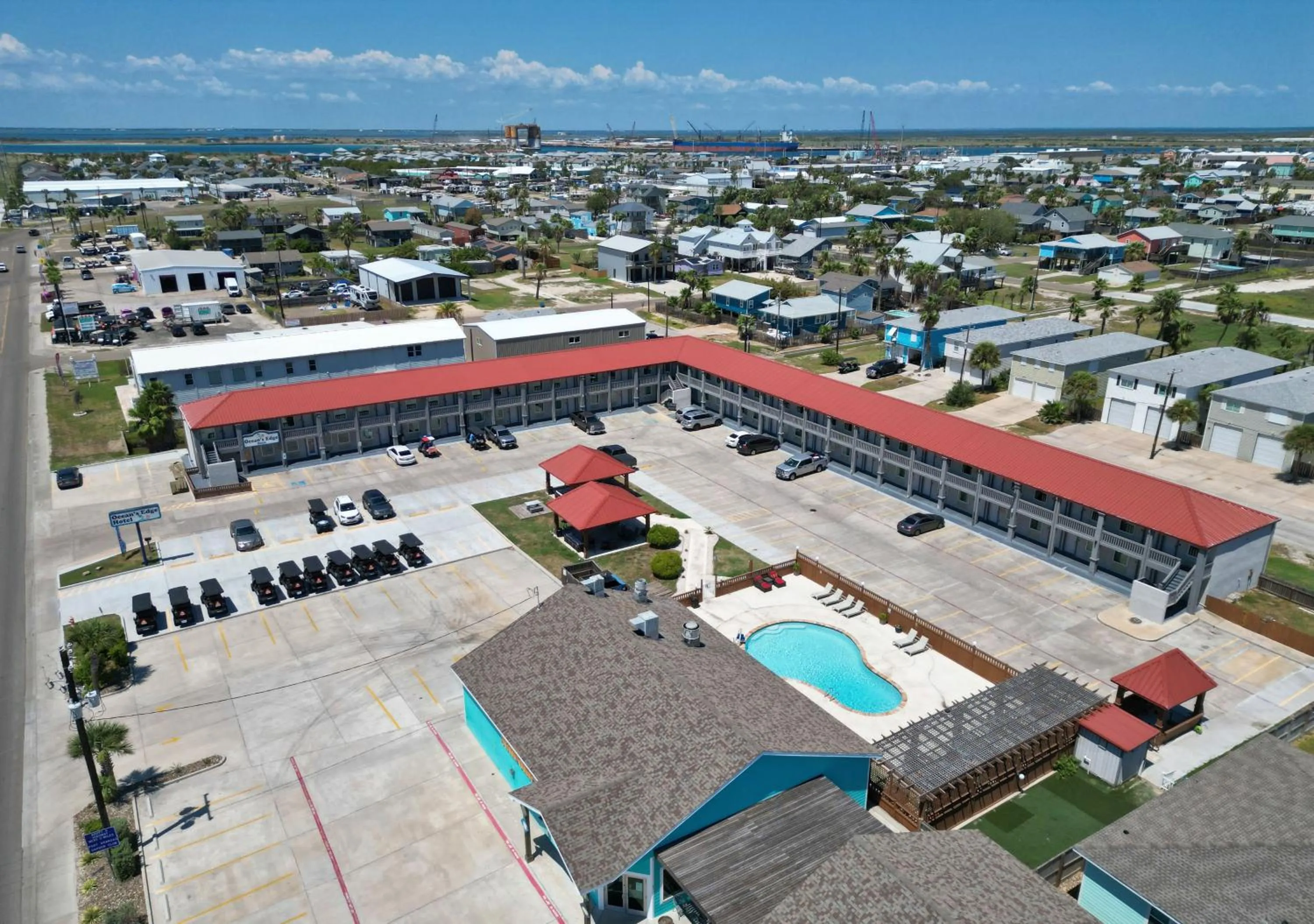 Property building in Ocean's Edge Hotel, Port Aransas,TX