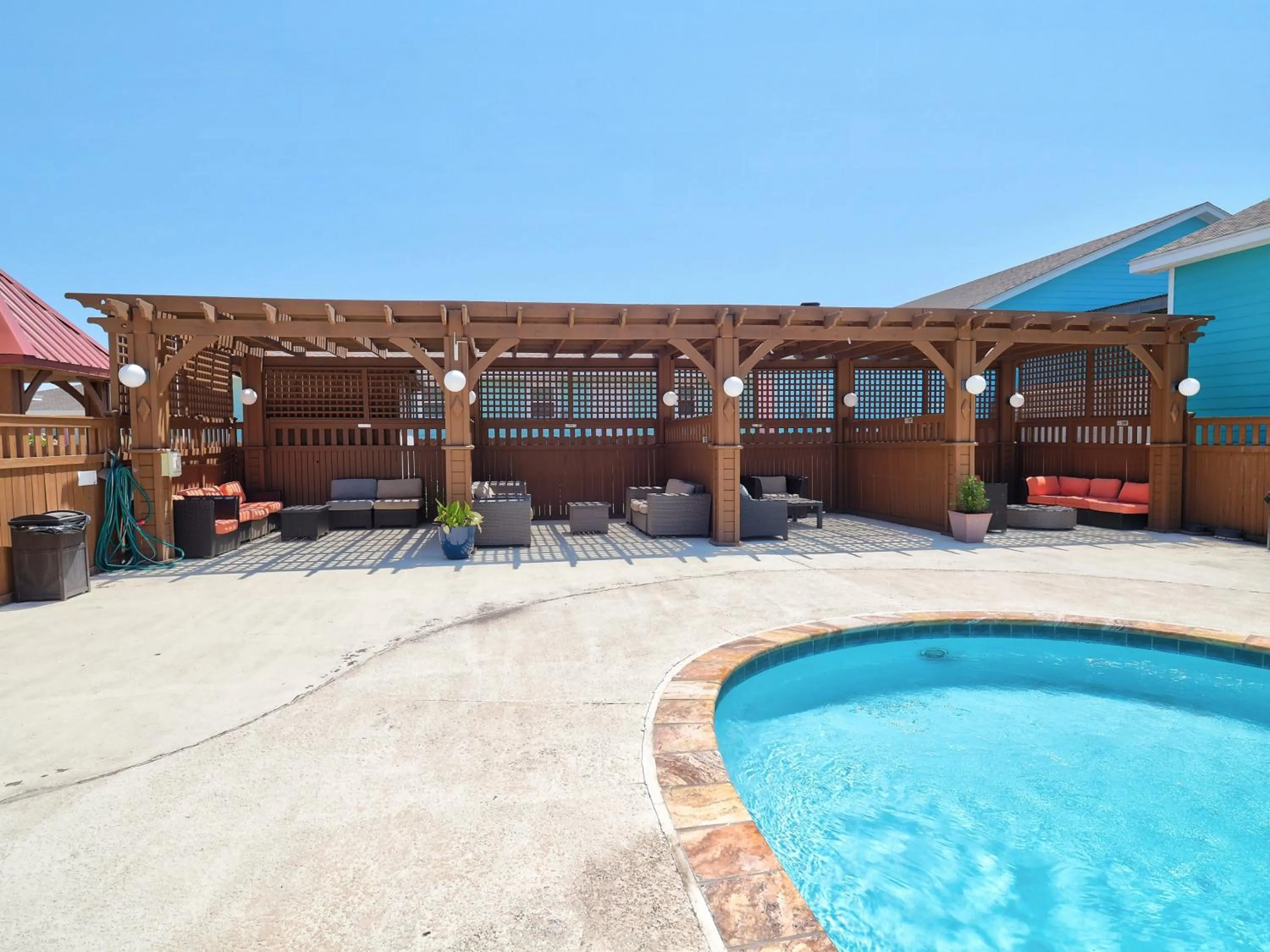 Swimming pool in Ocean's Edge Hotel, Port Aransas,TX