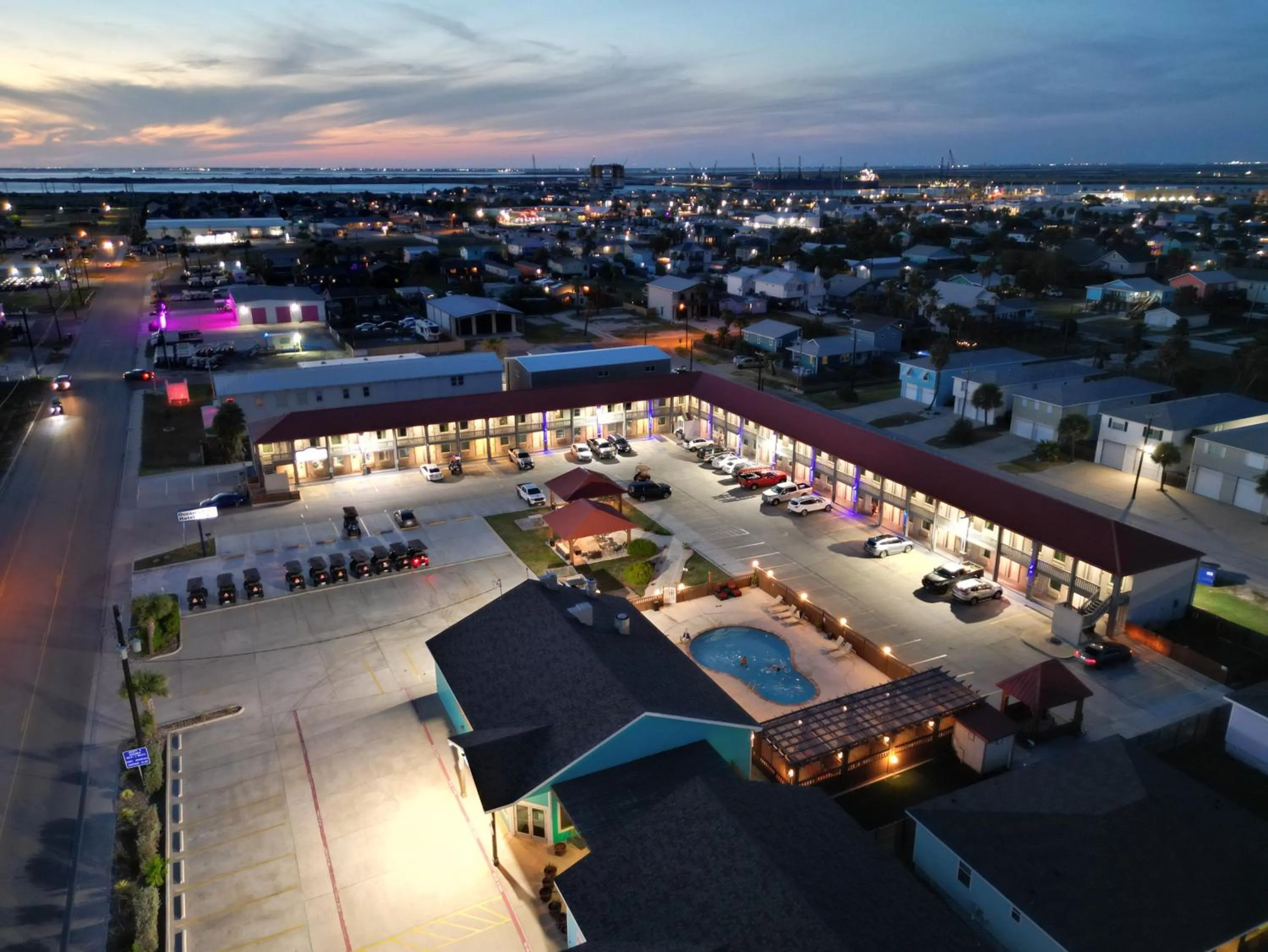 City view in Ocean's Edge Hotel, Port Aransas,TX
