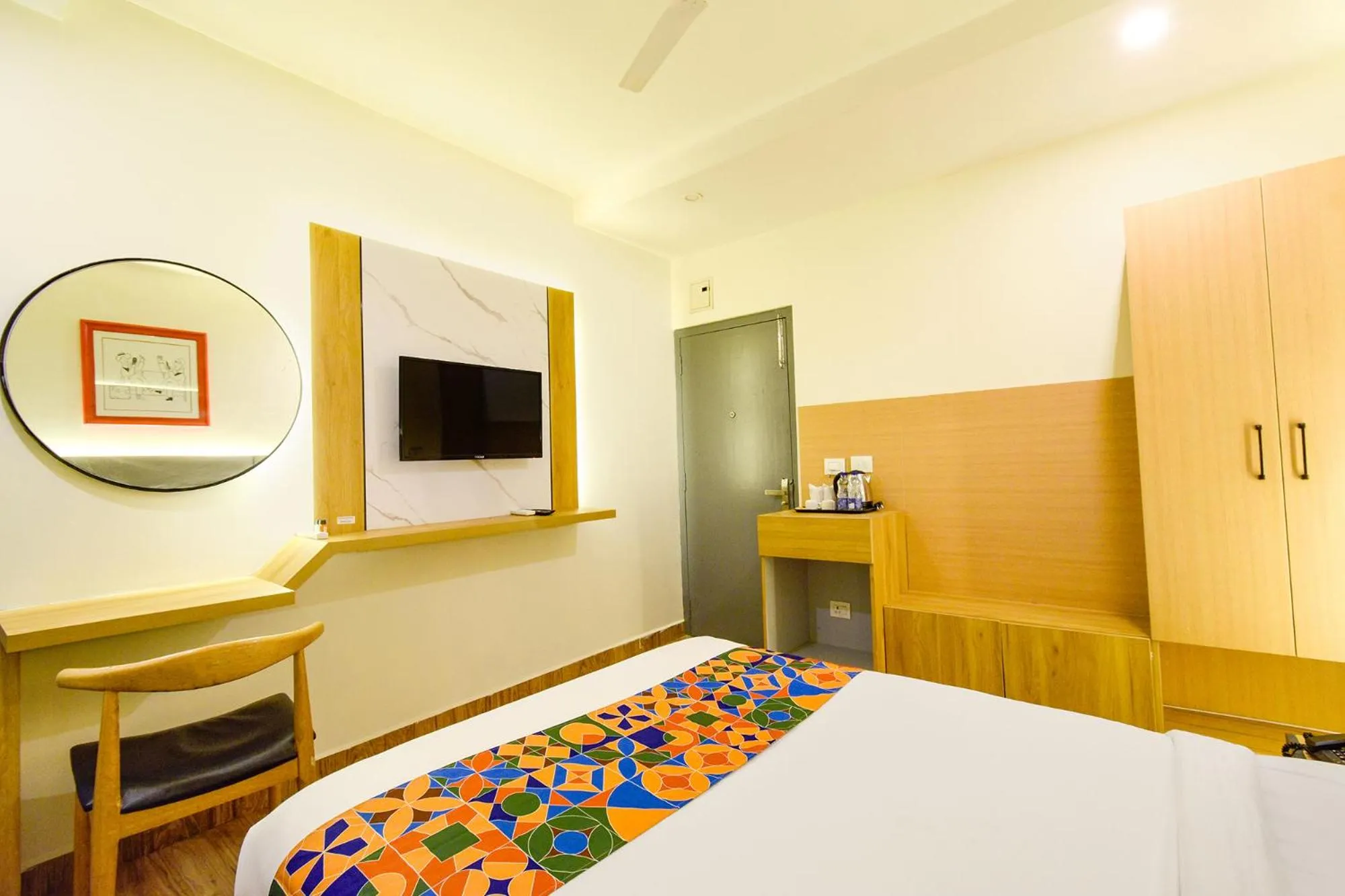 Bed in FabHotel White Ridge-SIa Life Hospital, Kondapur