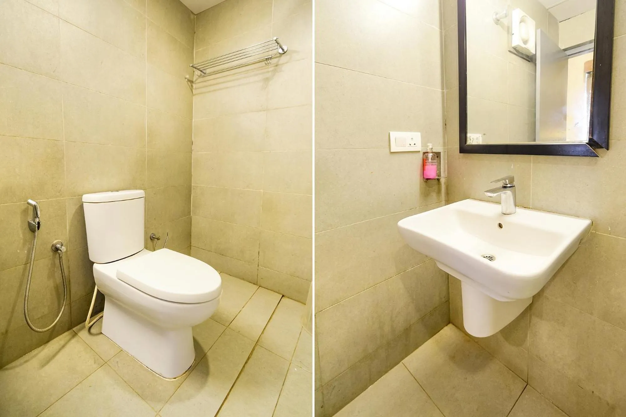 Toilet in FabHotel White Ridge-SIa Life Hospital, Kondapur