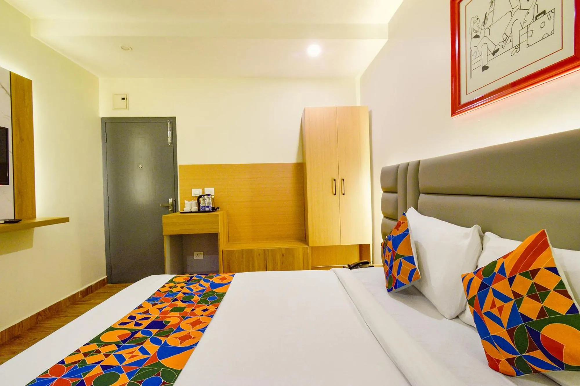 Bed in FabHotel White Ridge-SIa Life Hospital, Kondapur