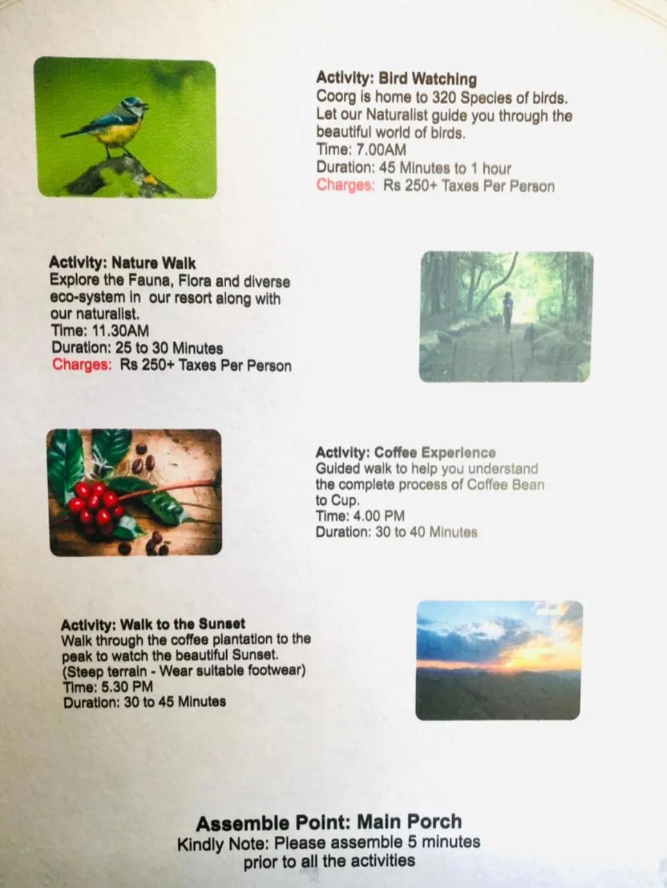 Activities in Coorg Wilderness Resort & Spa