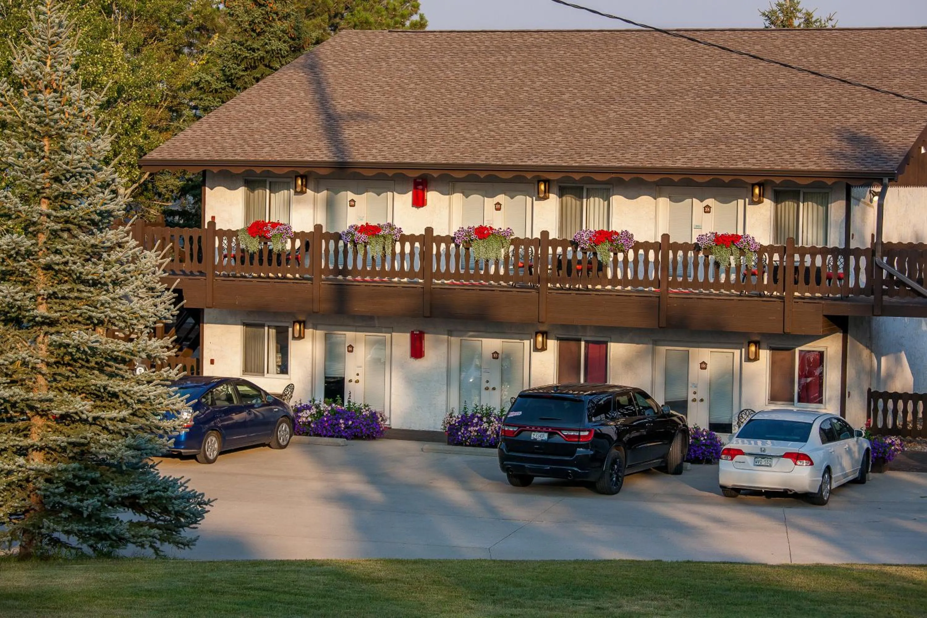 Quiet street view in Bavarian Inn, Black Hills