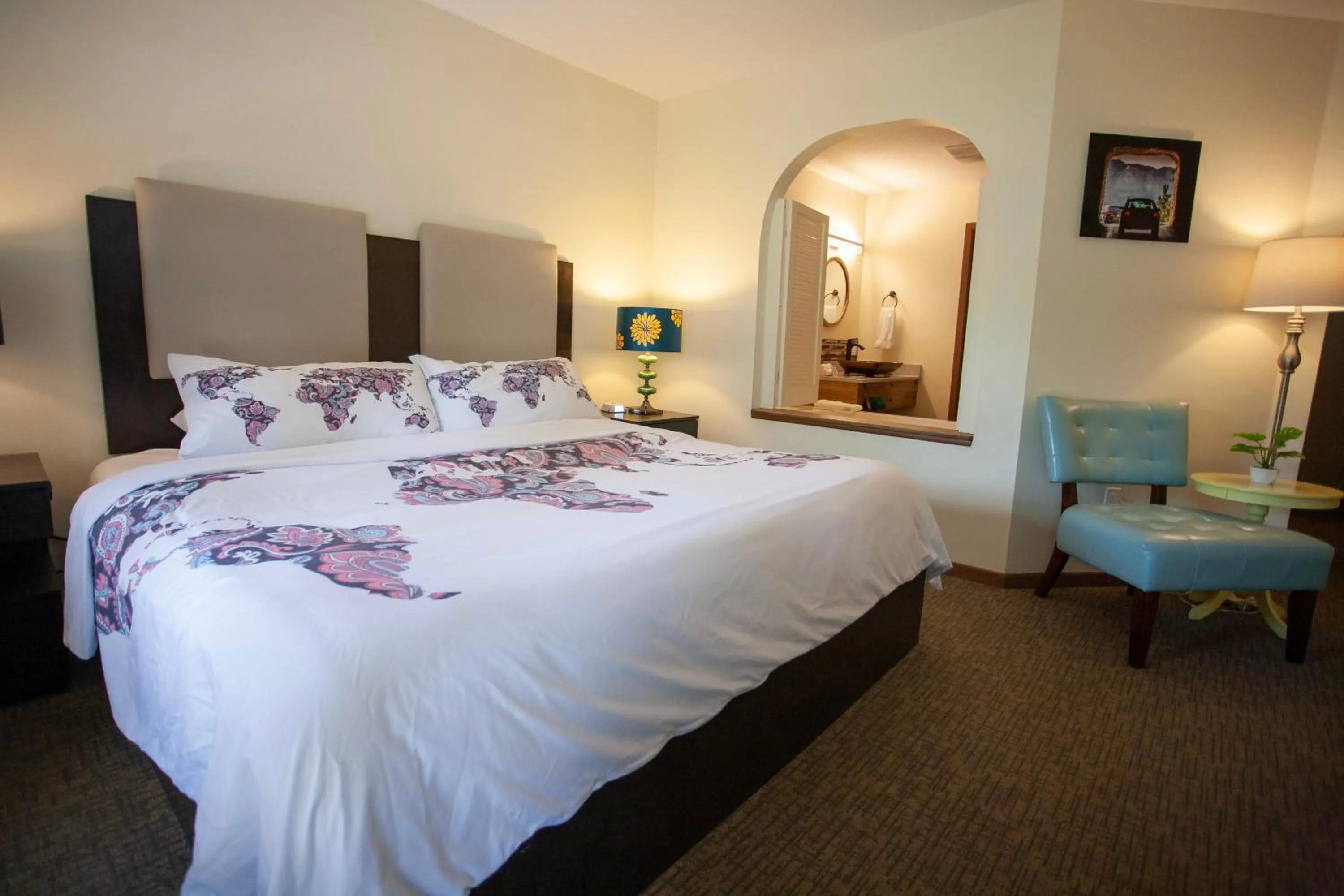 Bed in Bavarian Inn, Black Hills