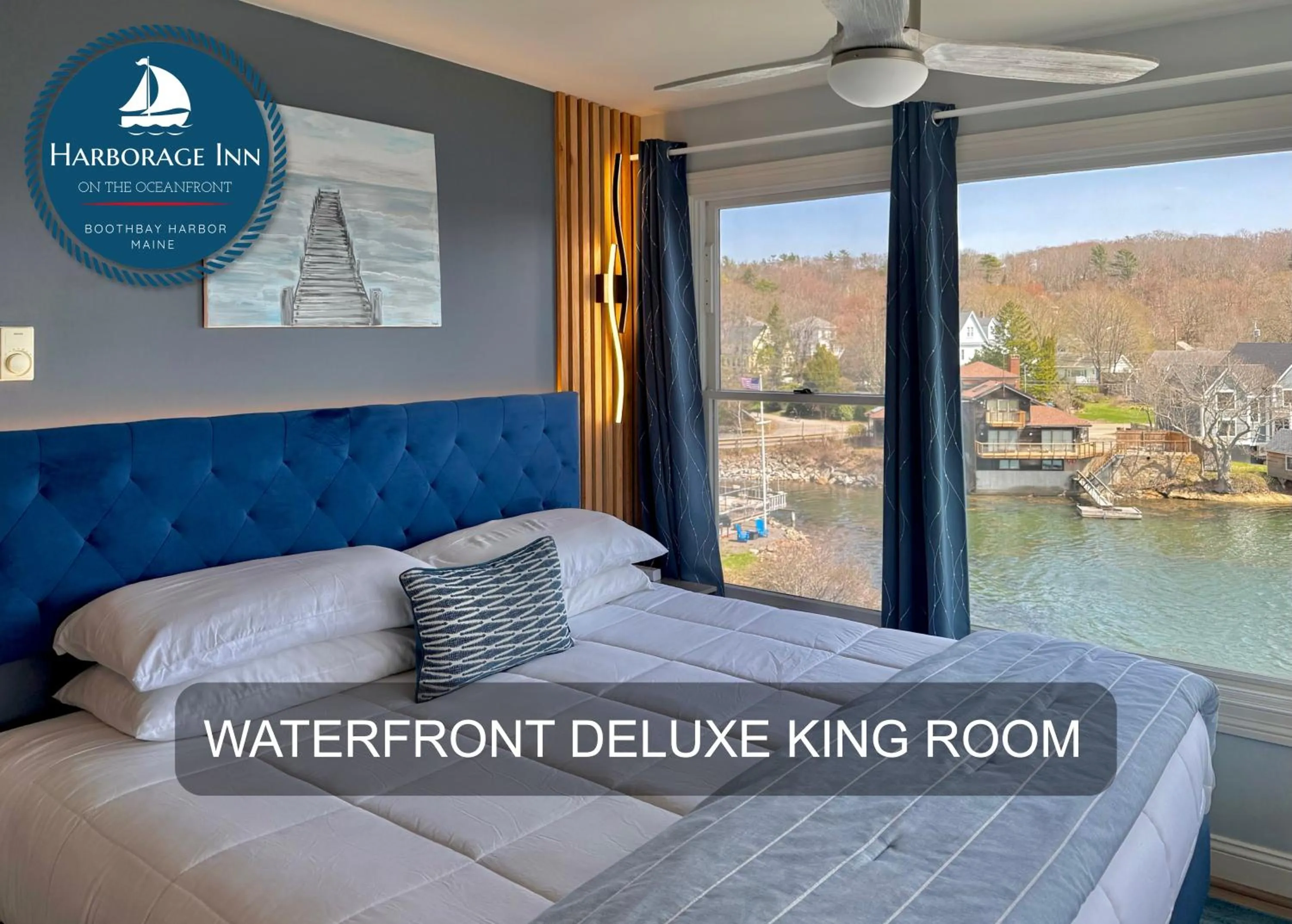 Bed in Harborage Inn on the Oceanfront