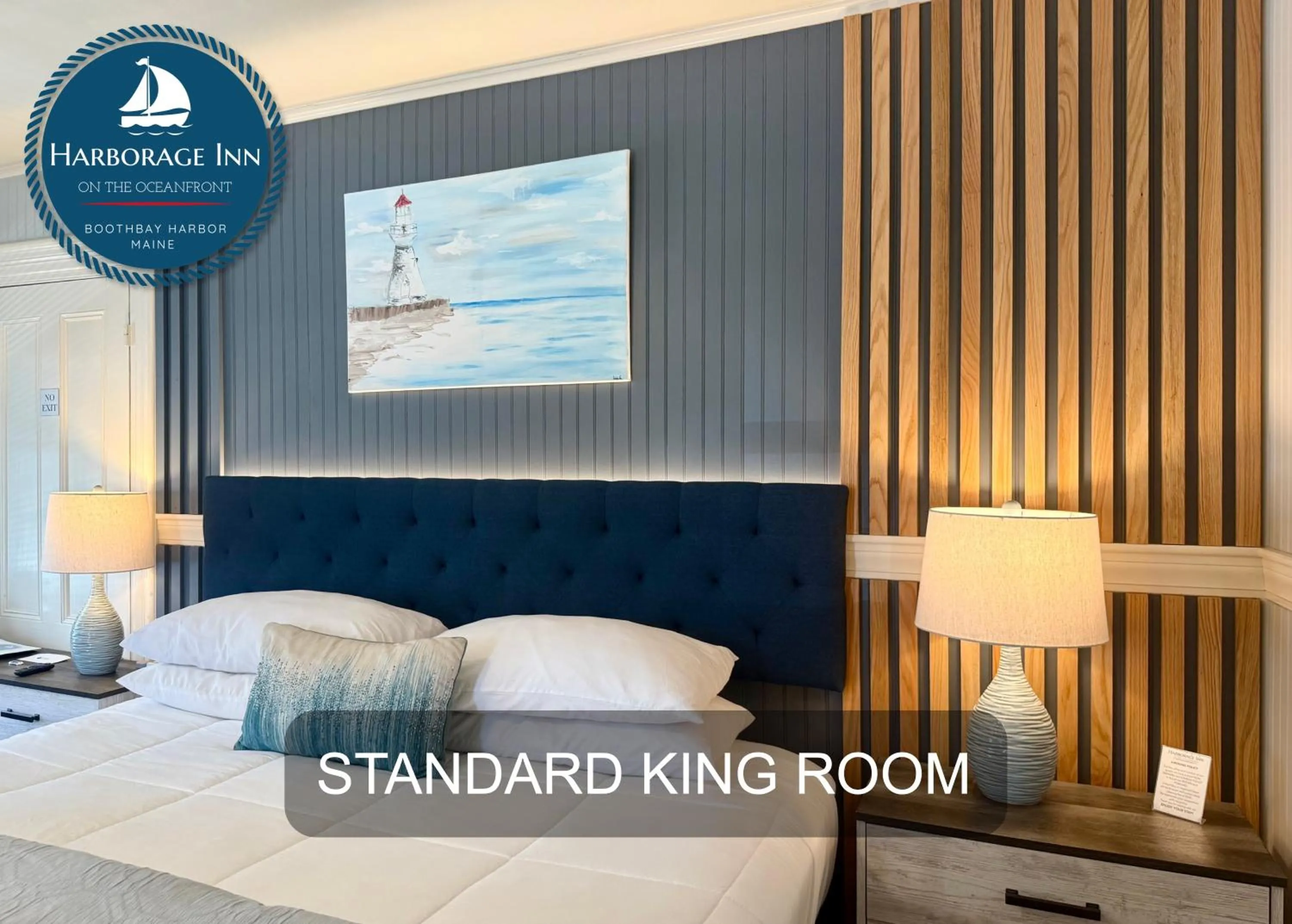 Bed in Harborage Inn on the Oceanfront