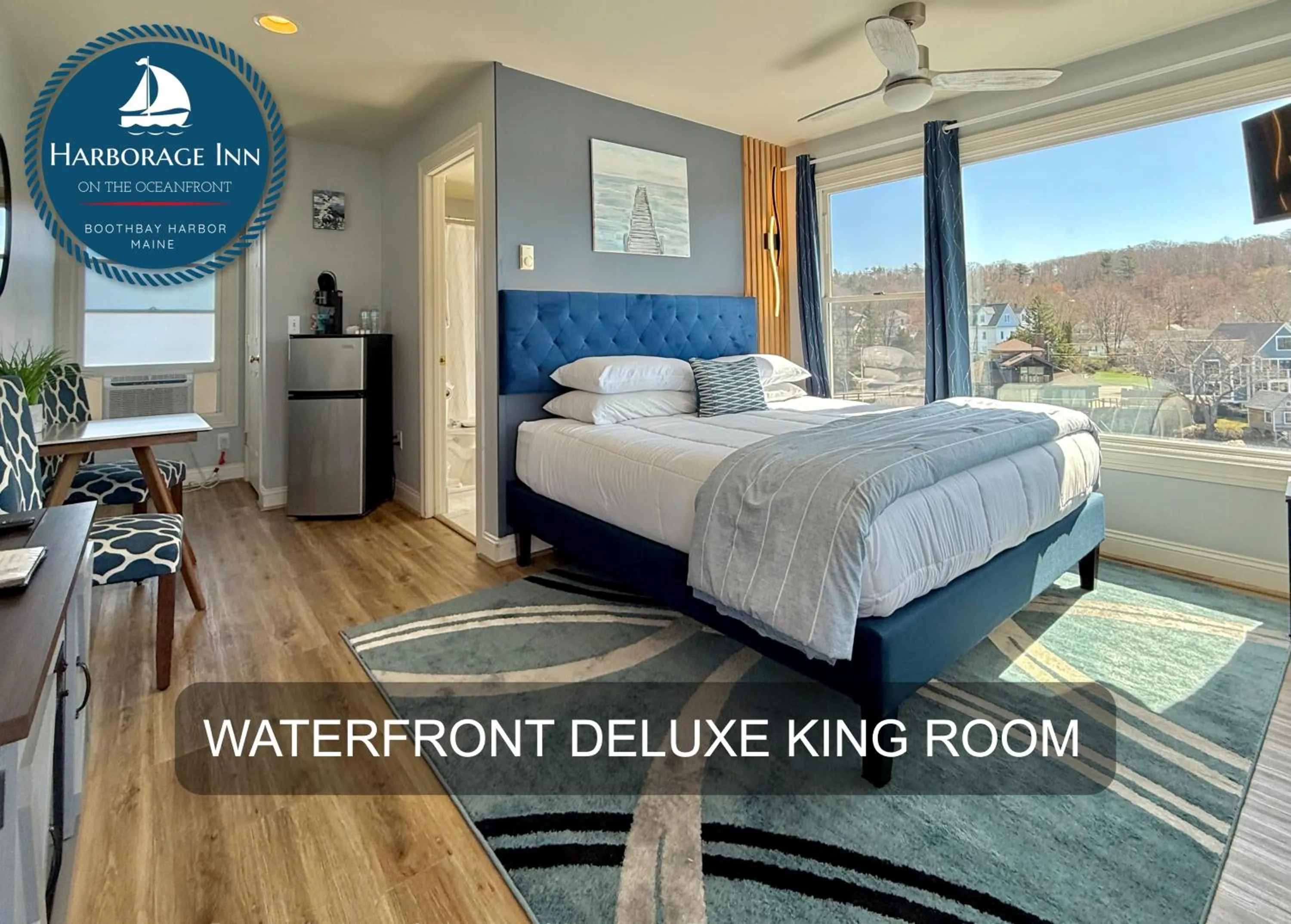 Bed in Harborage Inn on the Oceanfront