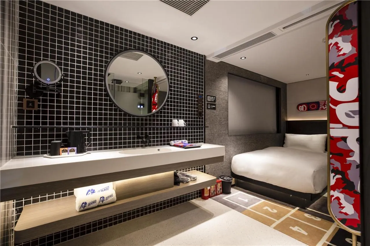 Bed in Fenk Attitude Hotel Guangzhou Railway Station