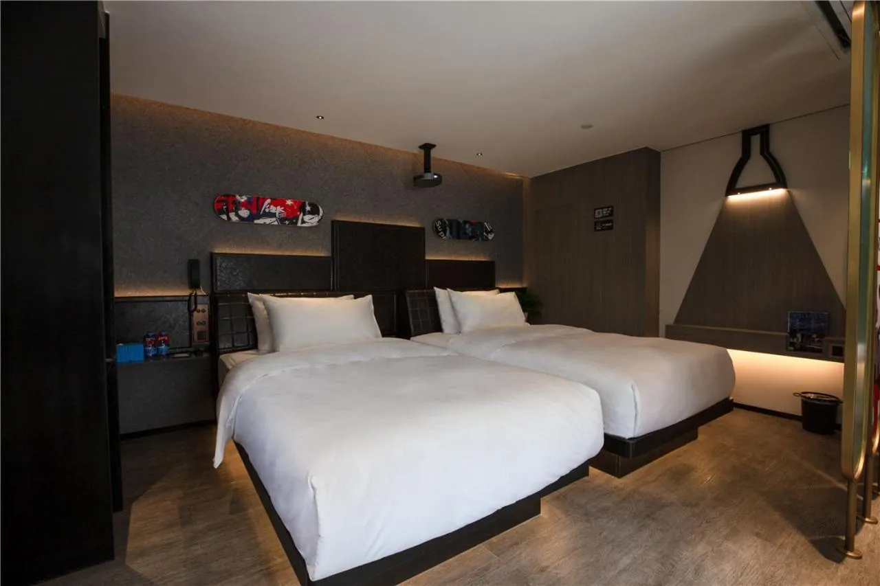 Bed in Fenk Attitude Hotel Guangzhou Railway Station
