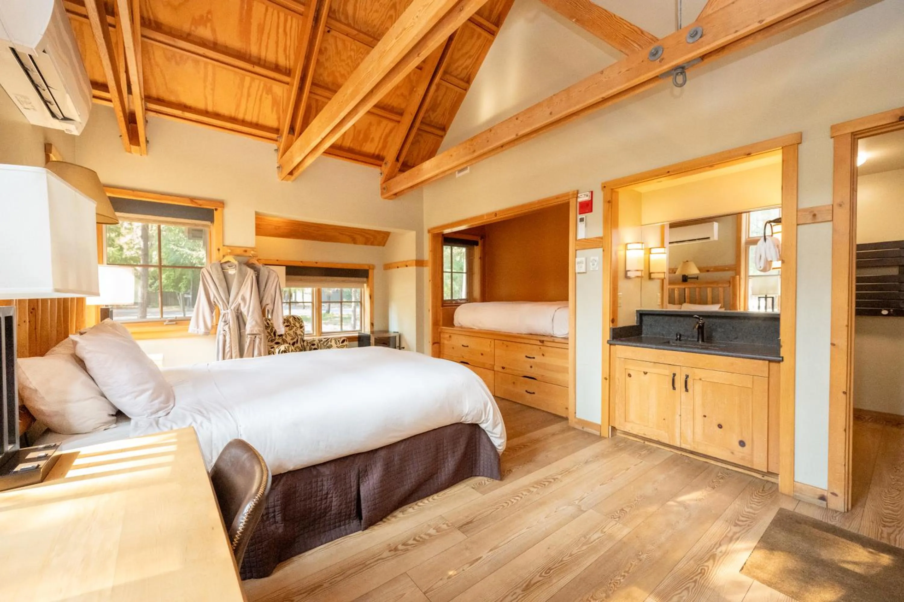 Bed in Sleeping Lady Mountain Resort