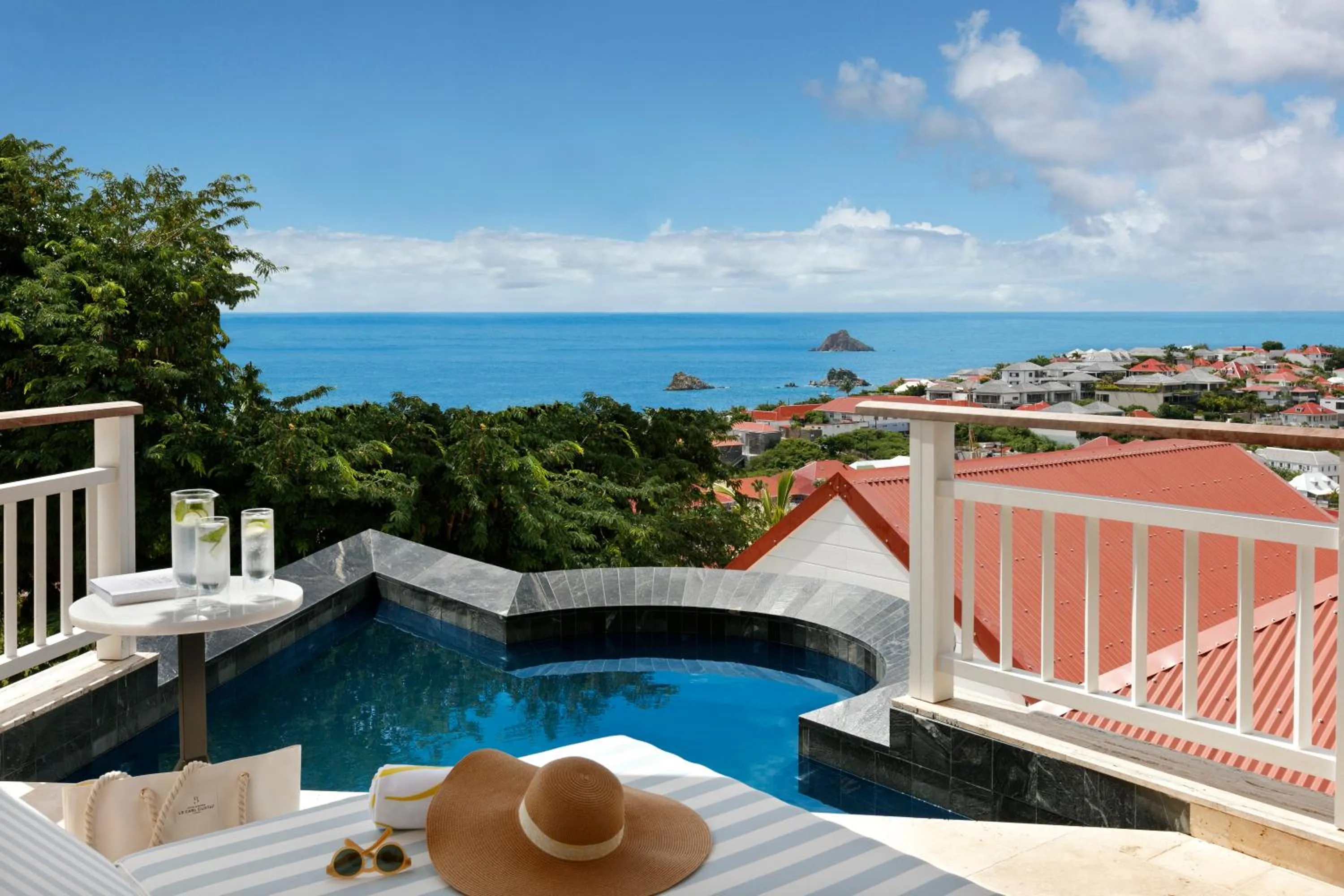 Pool view in Hôtel Barrière Le Carl Gustaf St Barth