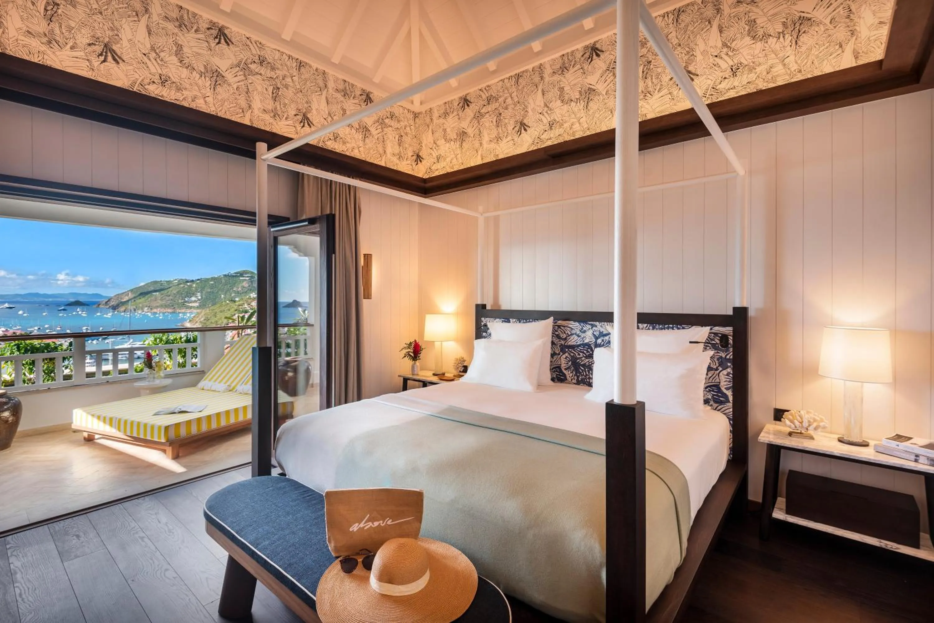 View (from property/room), Bed in Hôtel Barrière Le Carl Gustaf St Barth