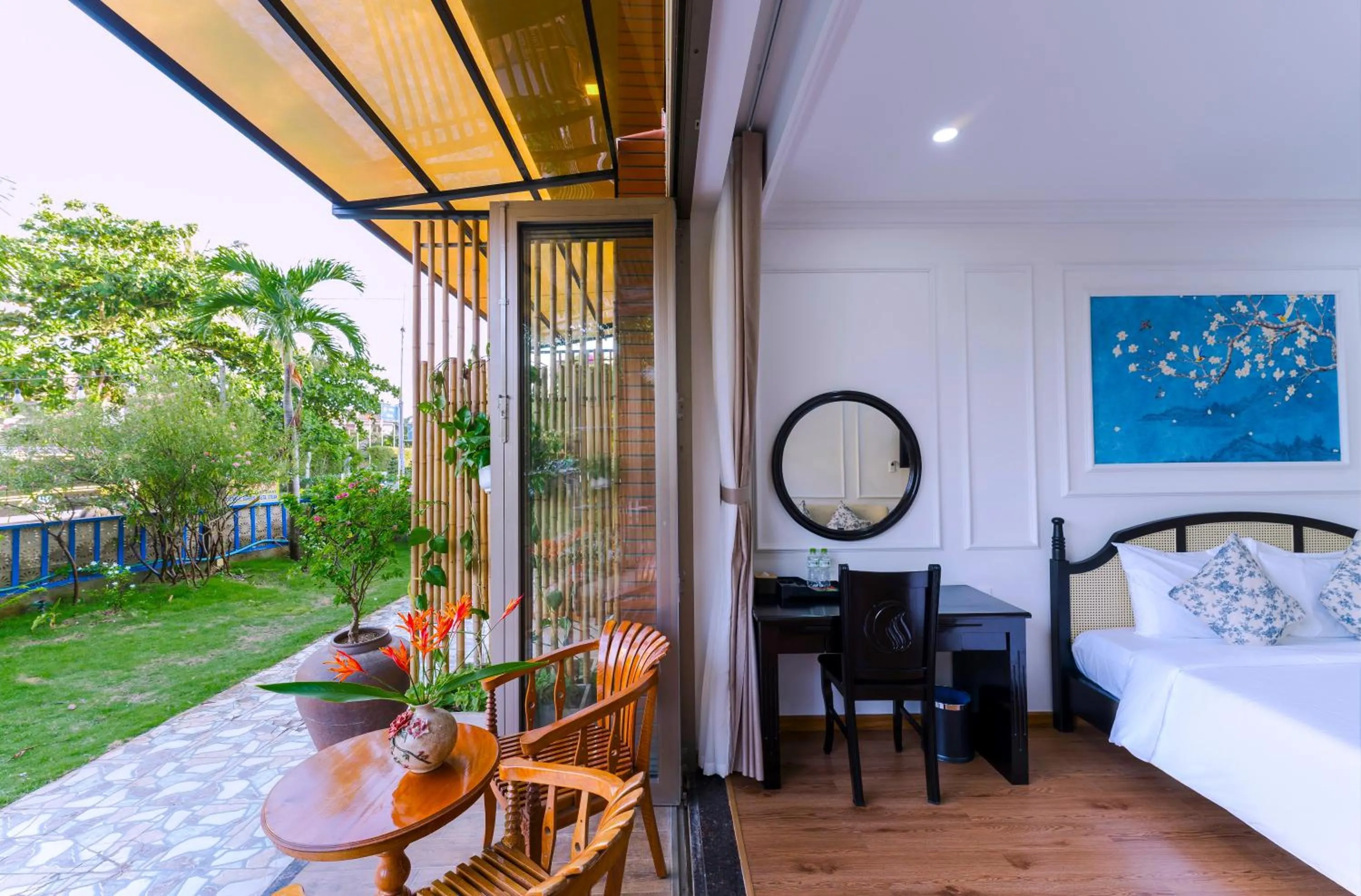 Balcony/Terrace, Bed in Ancient Beach Boutique & Spa - Beachfront Hotel