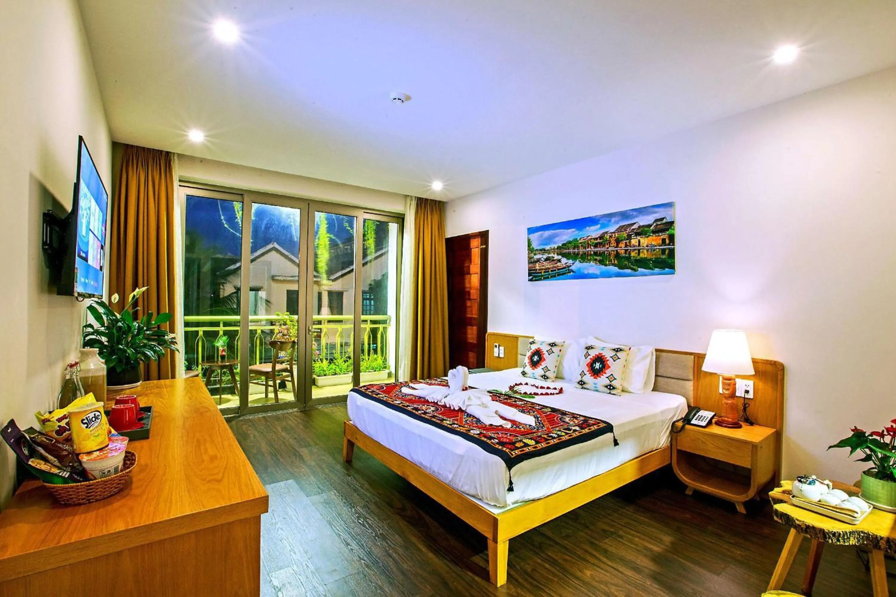 Bedroom in Silk and Sea Hotel