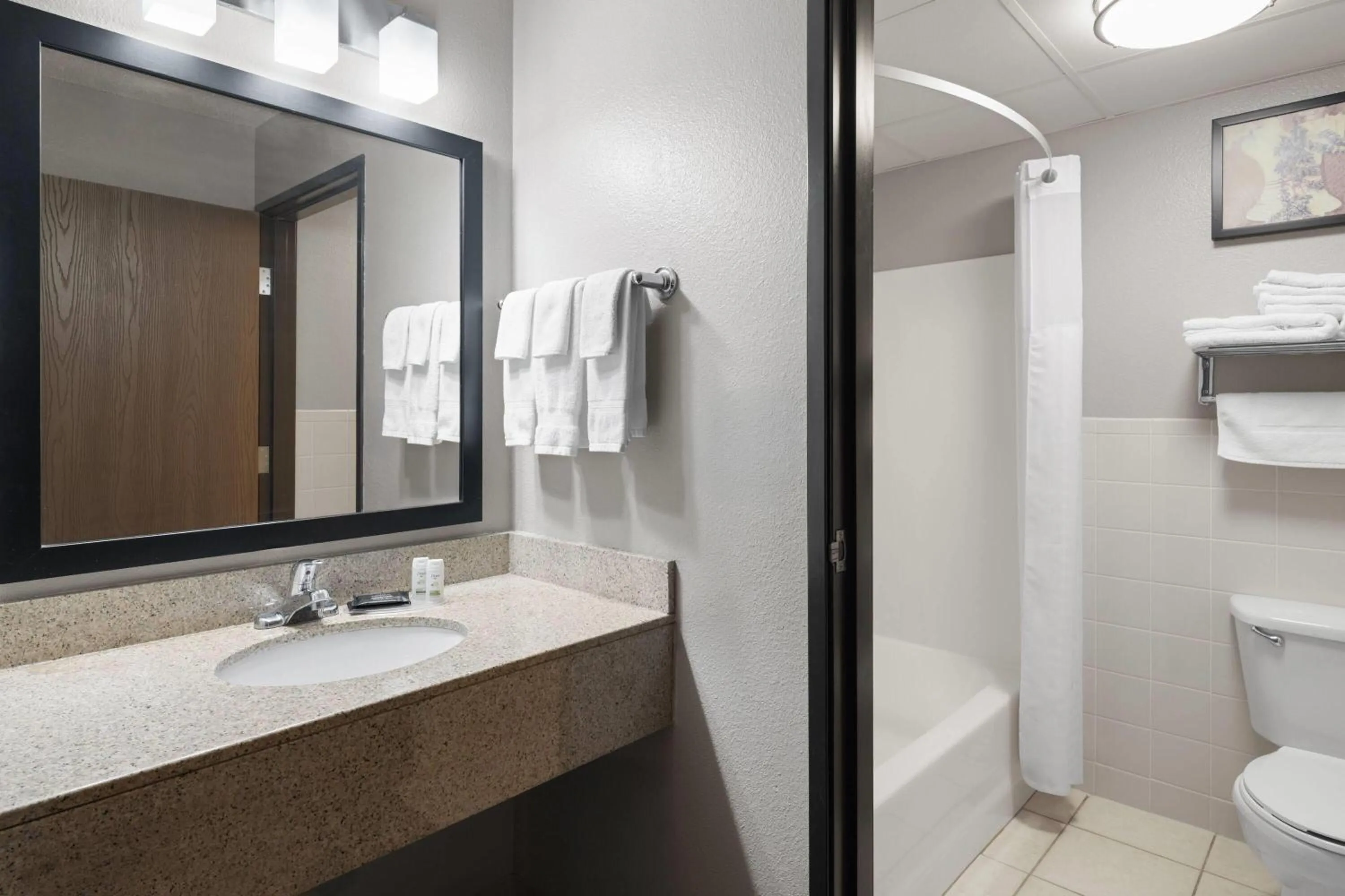 Bathroom in AmericInn by Wyndham Muscatine