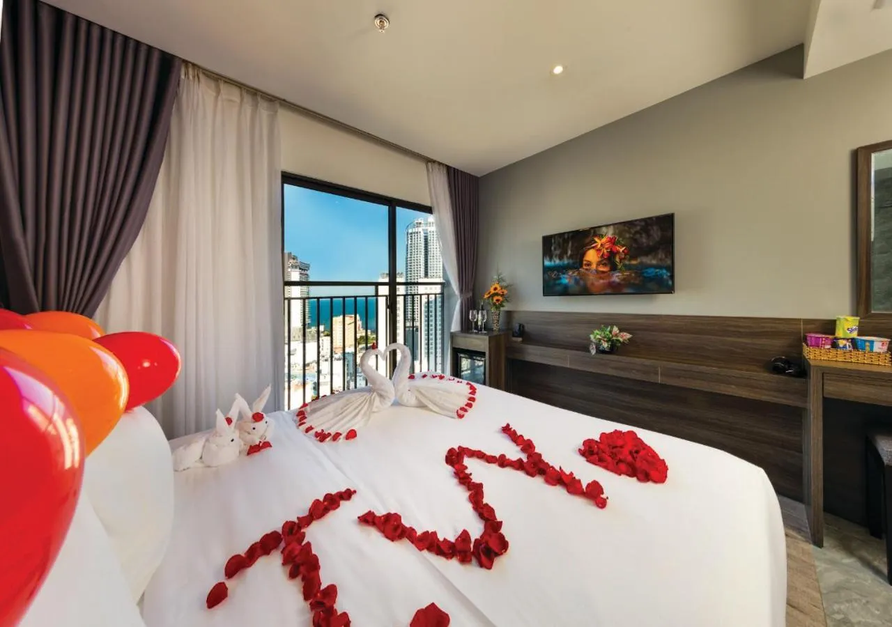 View (from property/room), Bed in Ivy Hotel Nha Trang