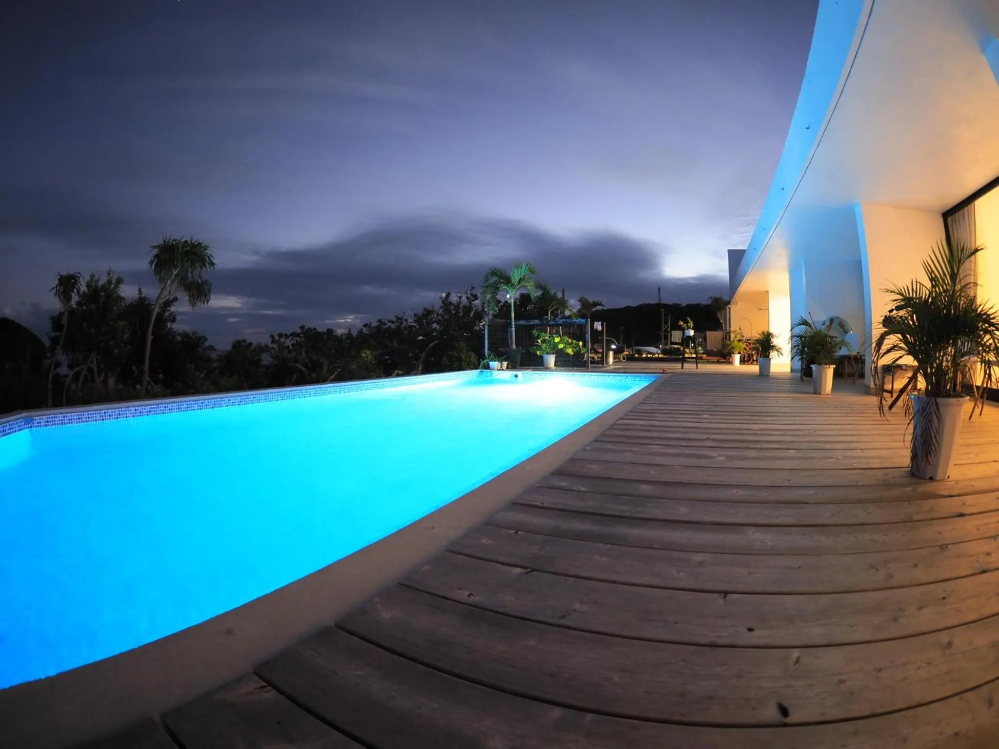 Night in Blue Suites Hanamuro on the beach