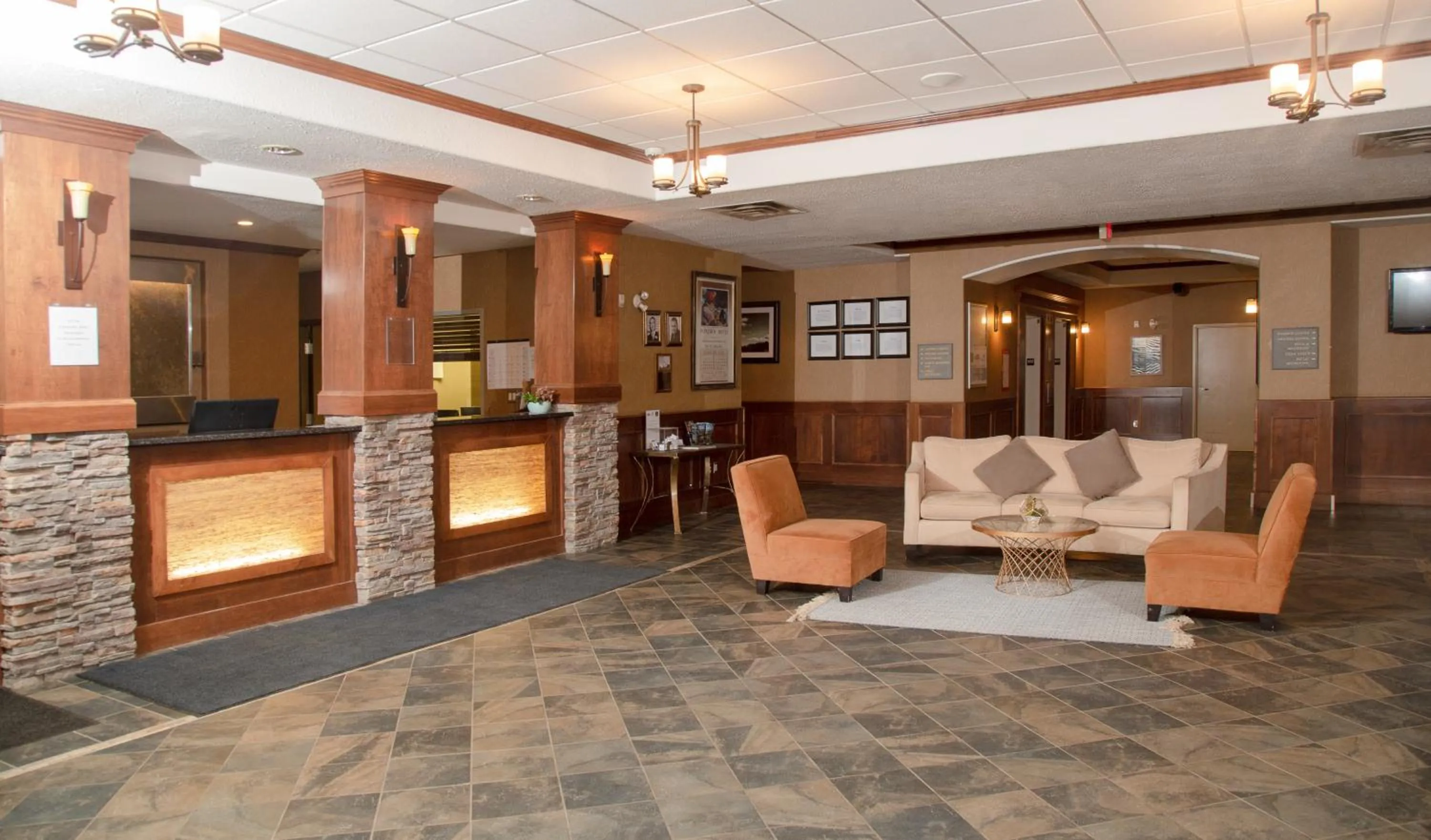 Lobby or reception in Pomeroy Hotel Fort St. John
