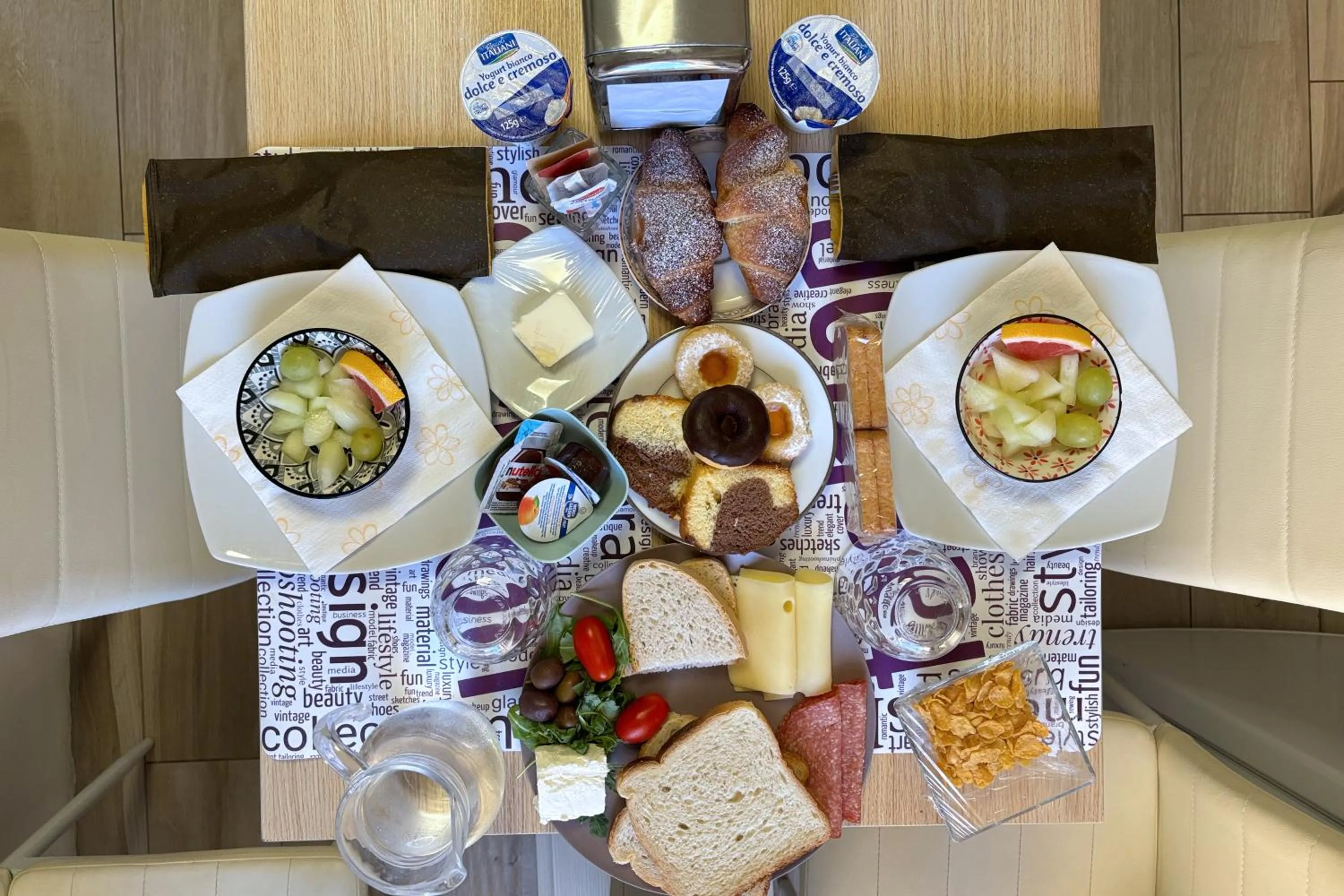 Food and drinks in B&B Island Vista mare