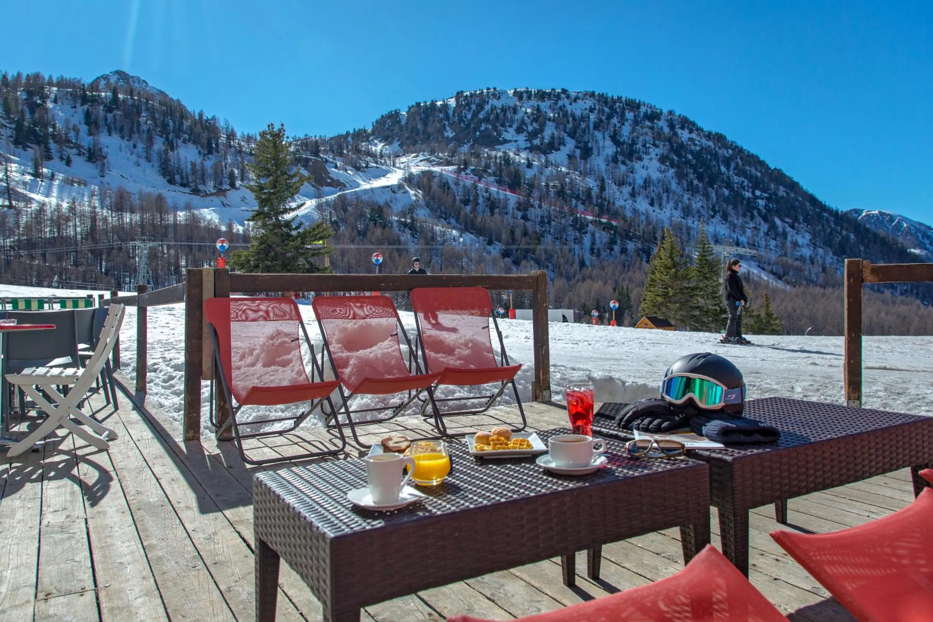 Patio in SOWELL HOTELS Le Pas du Loup