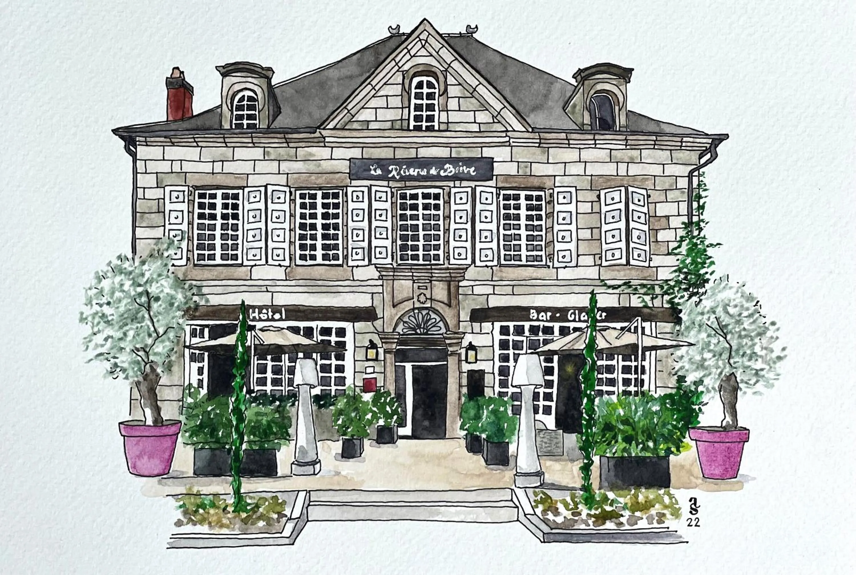 Property building in Hôtel La Réserve de Brive