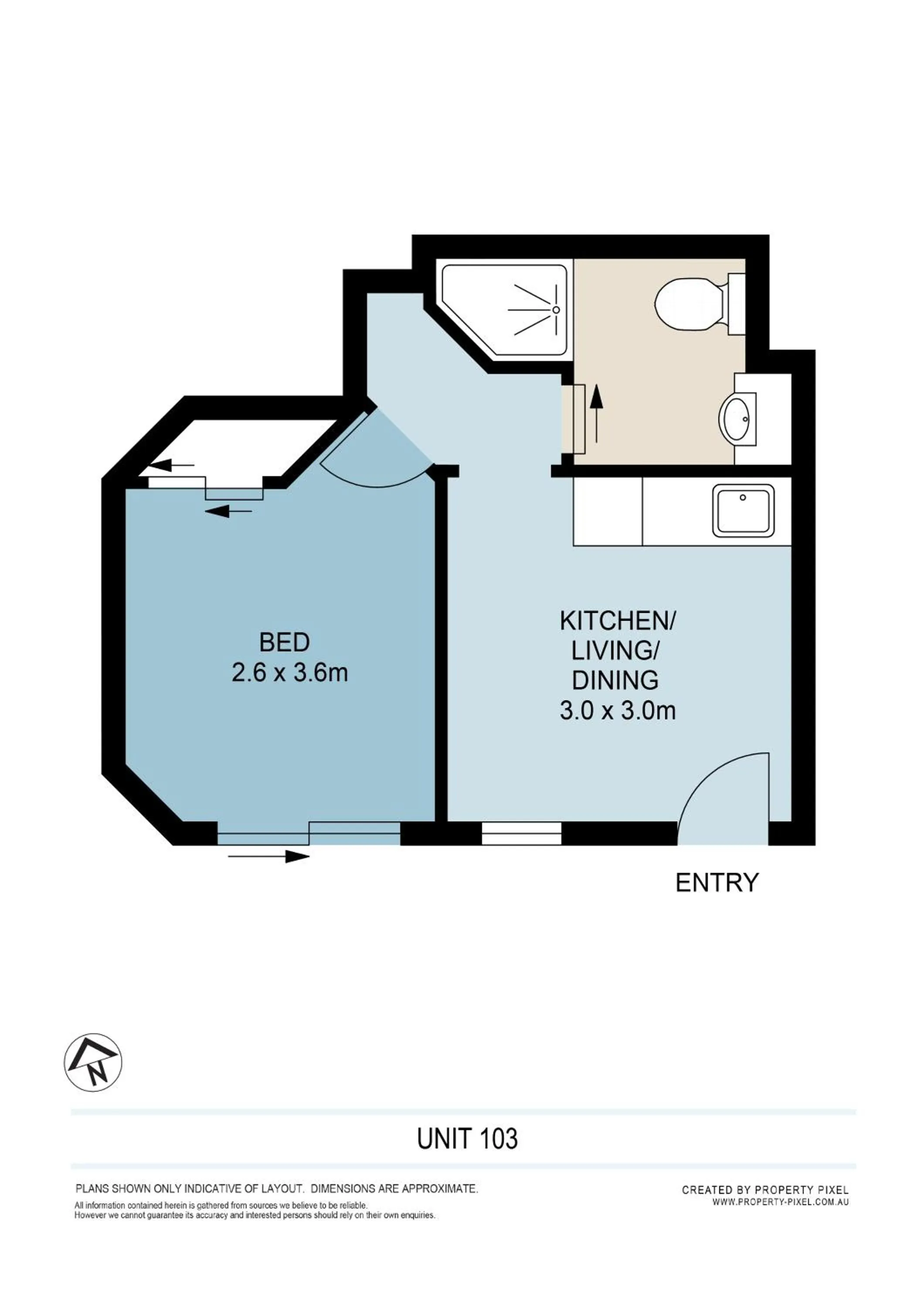 Floor plan in Tingeera Beachfront Apartments