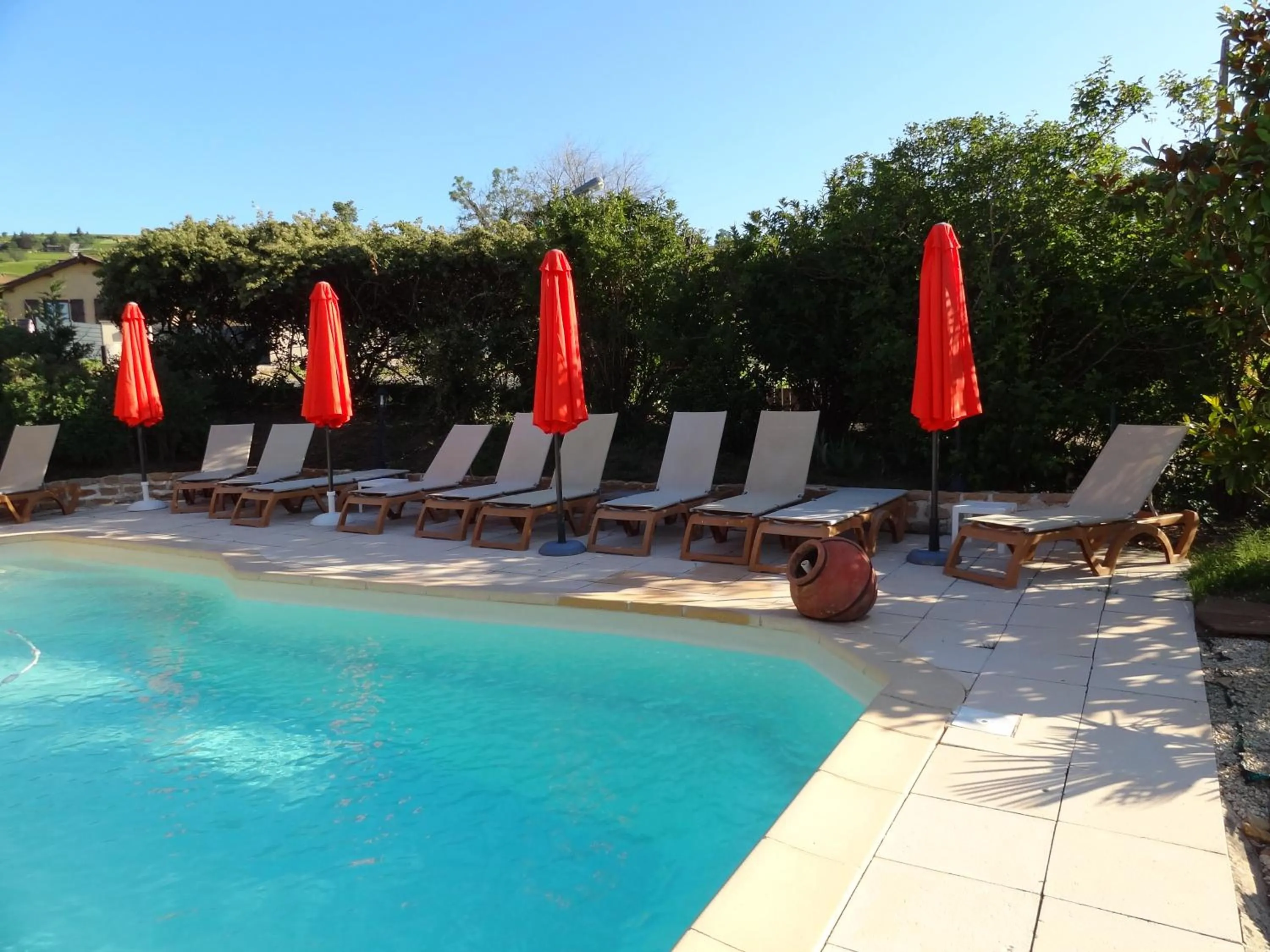 Swimming pool in Hôtel des Vignes - Juliénas