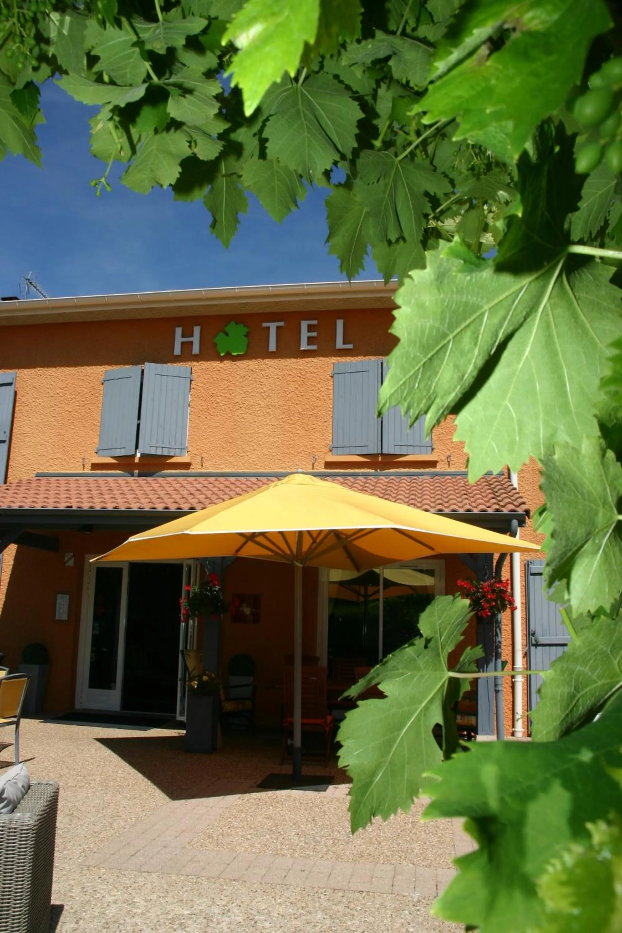 Patio in Hôtel des Vignes - Juliénas