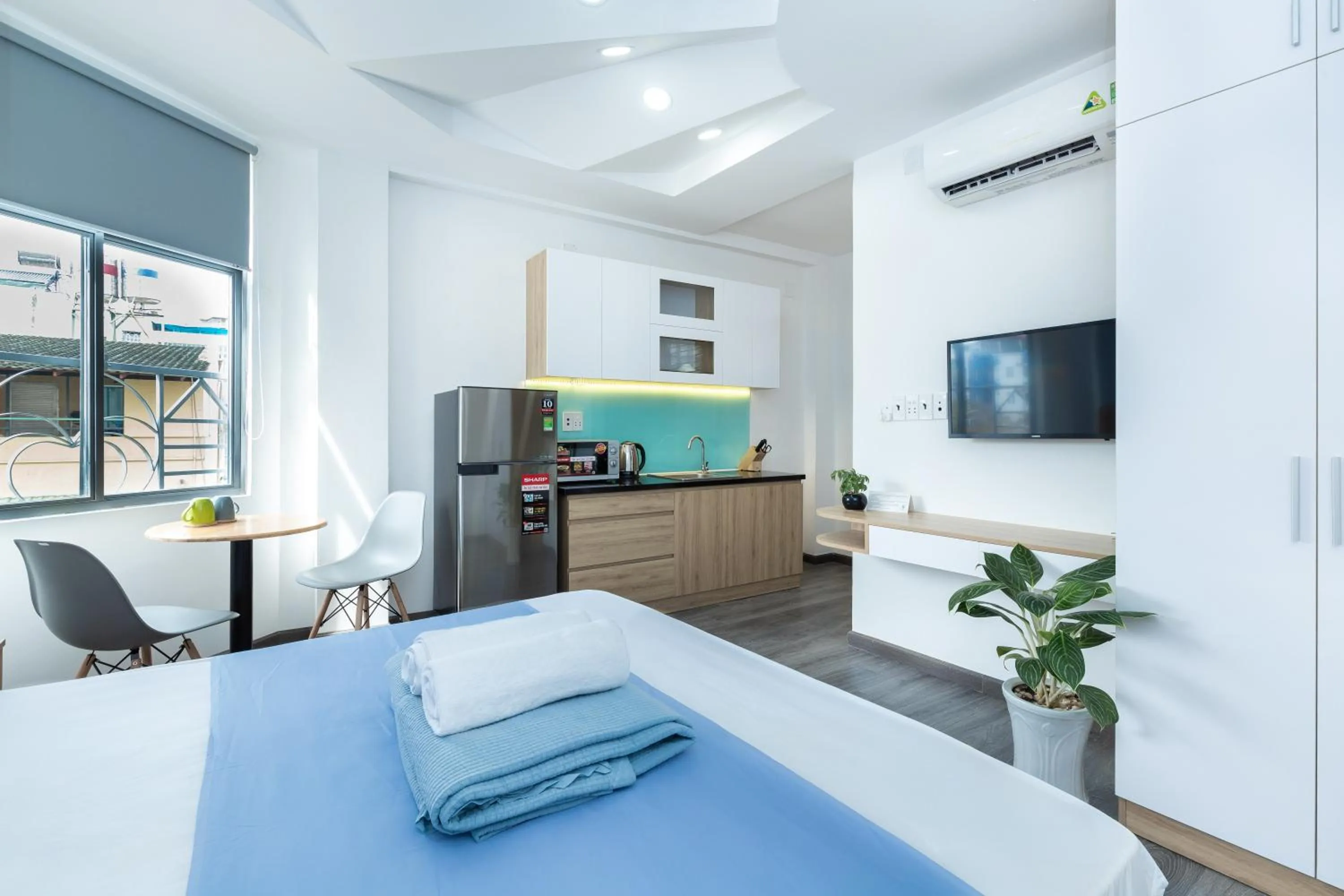 Living room, Bed in Cozrum Homes Citi Town