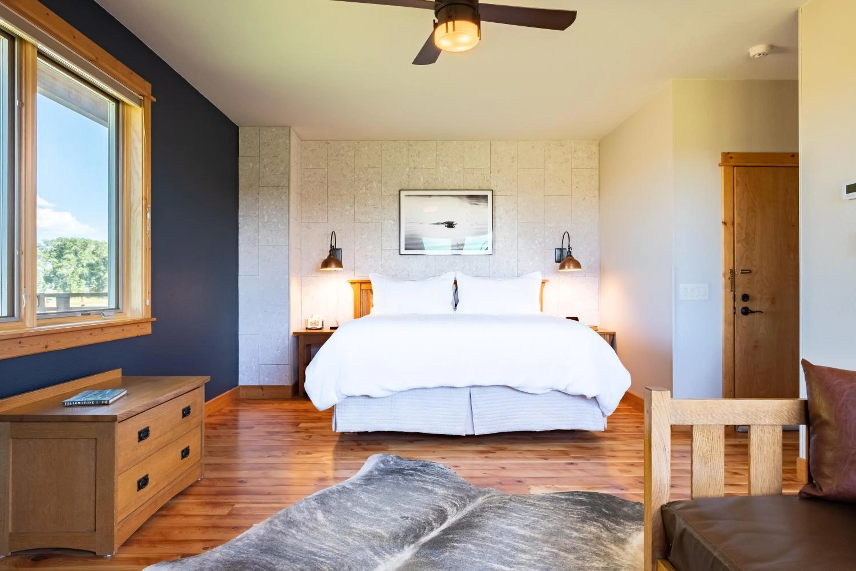 Bed in Gallatin River Lodge