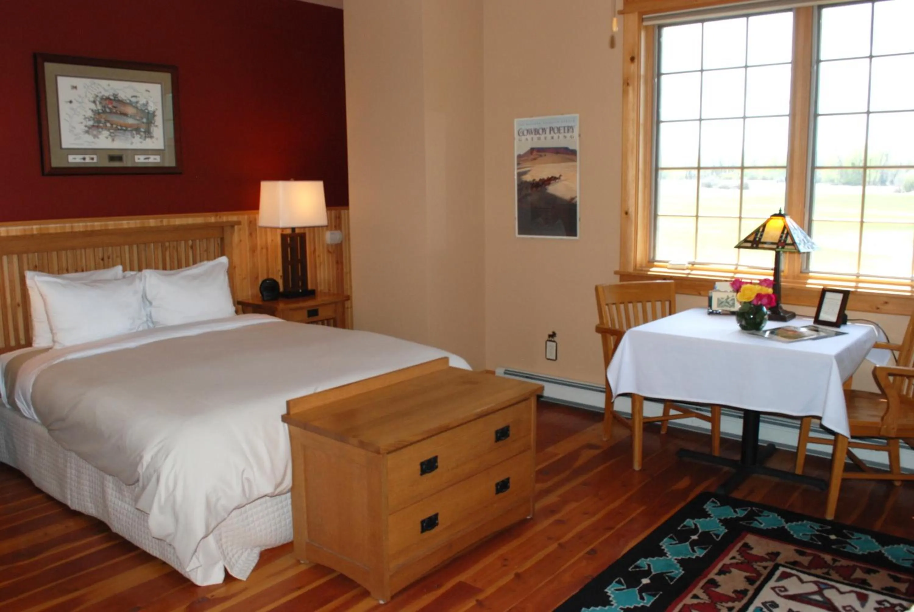 Bed in Gallatin River Lodge