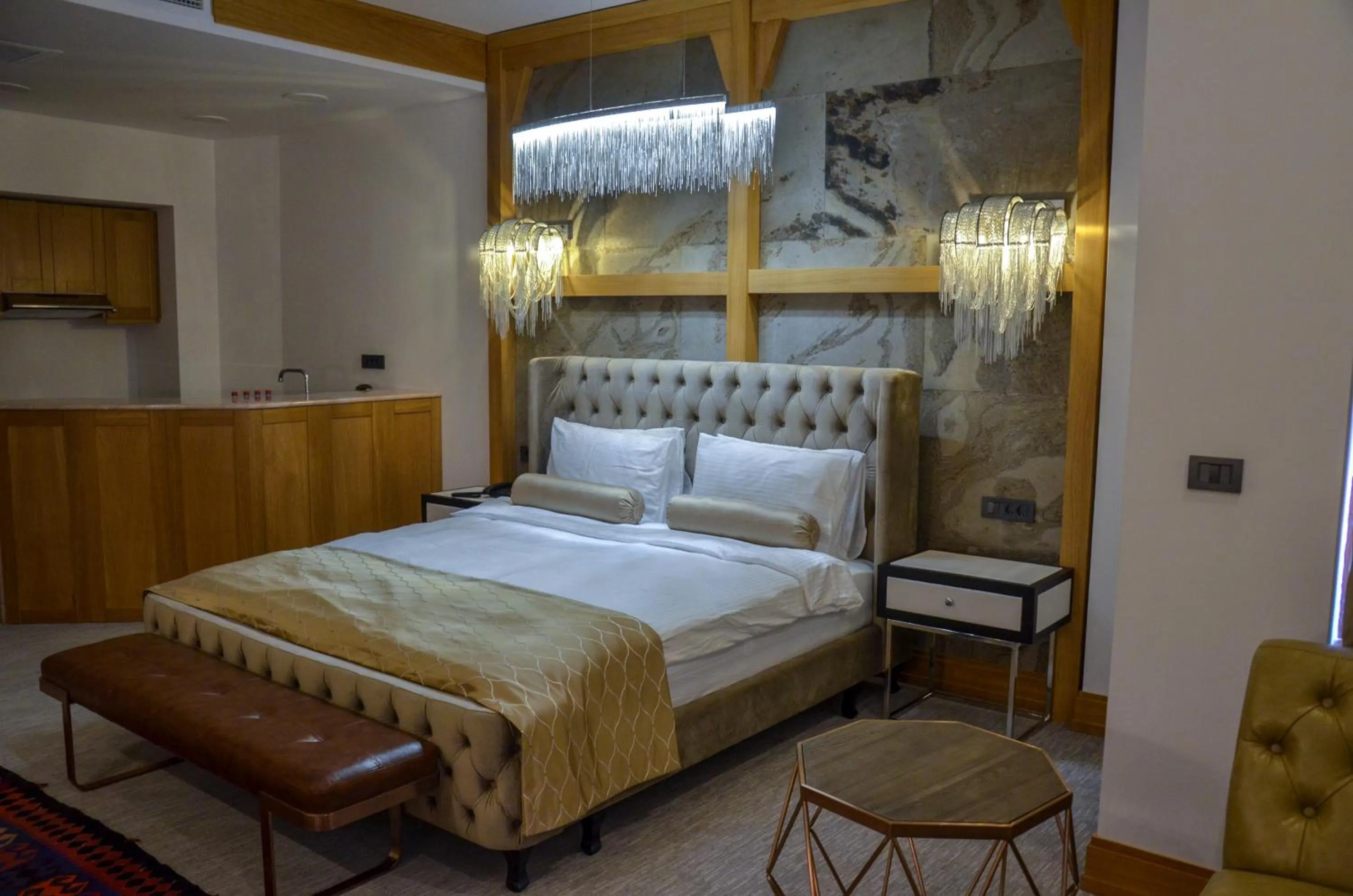 Bed in Shirvanshah Hotel