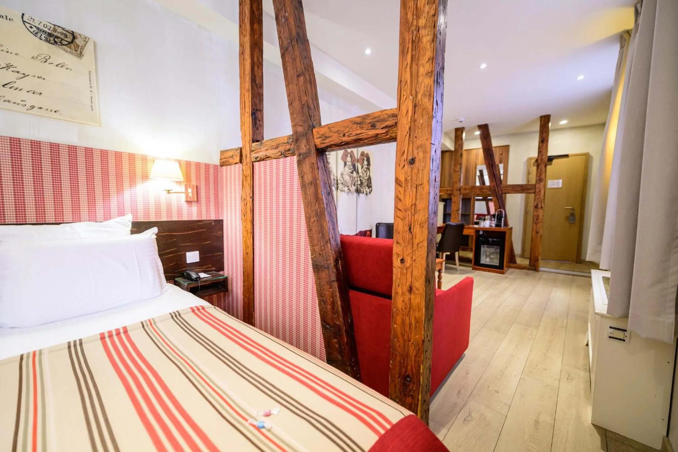 Bed in Hotel Beaucour