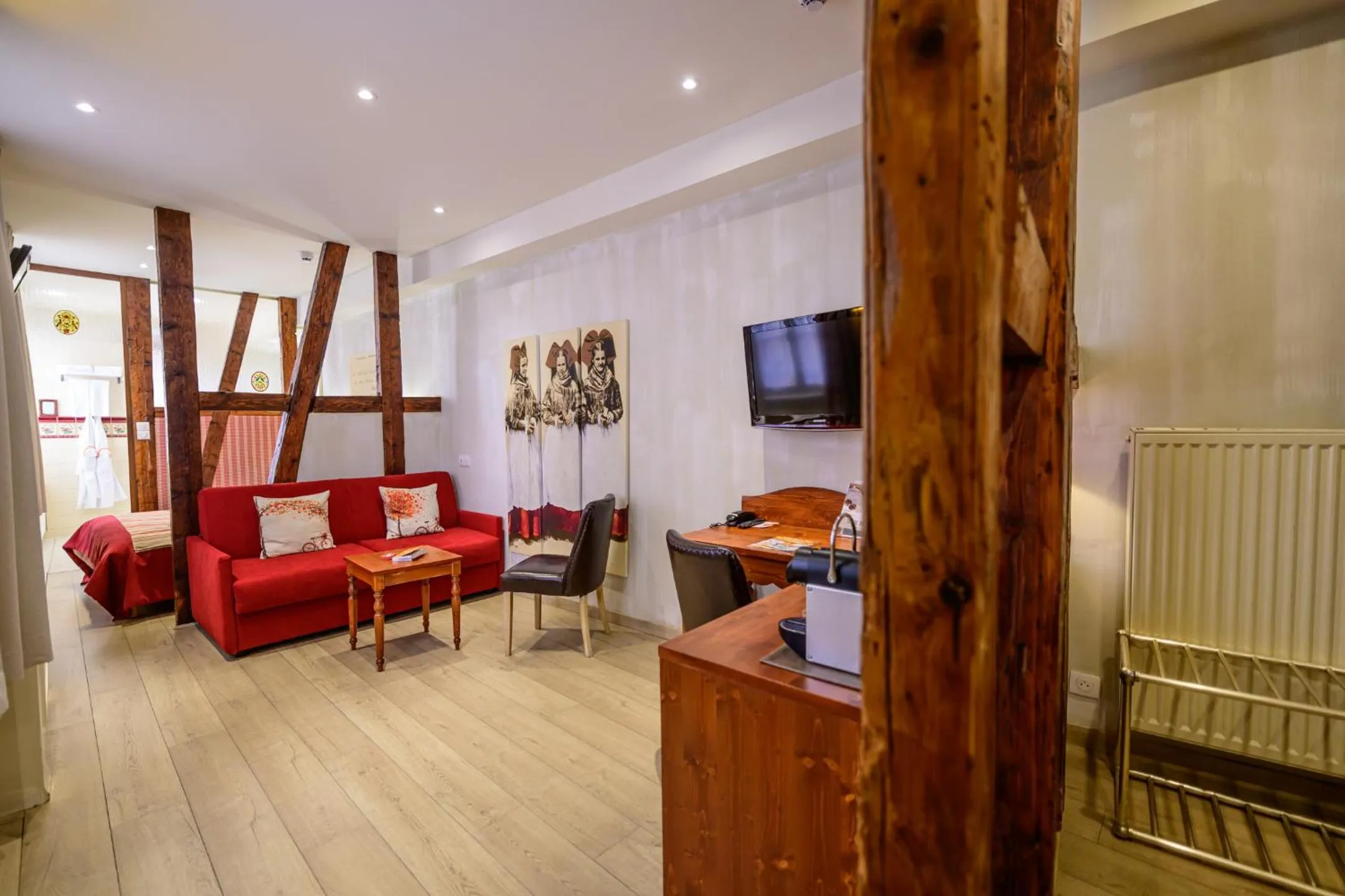 Bed in Hotel Beaucour