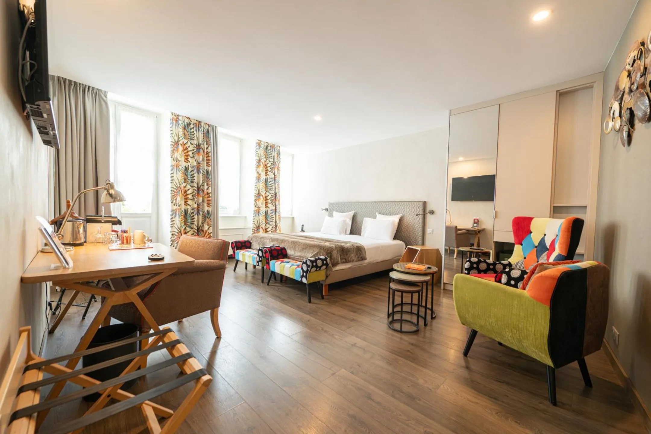 Bed in Hotel Beaucour