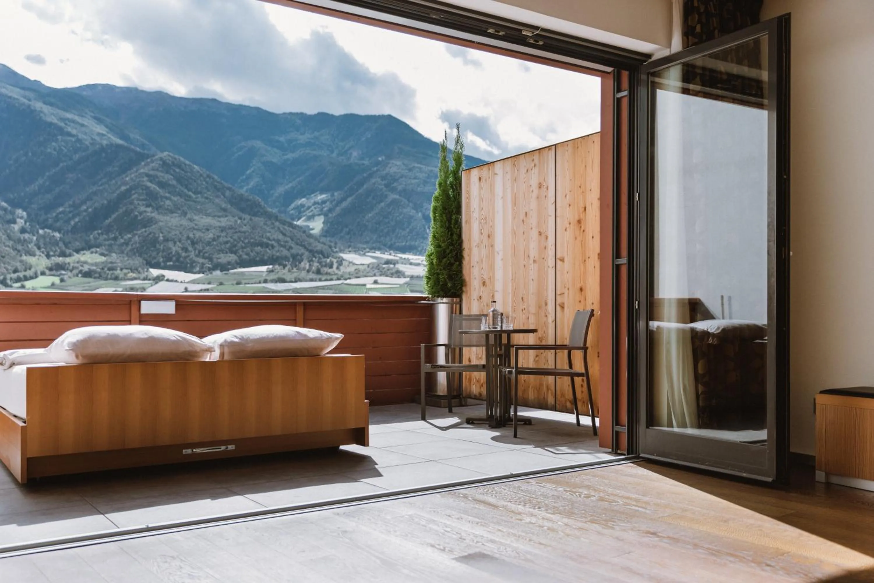 Balcony/Terrace, Bed in Lindenhof Pure Luxury & Spa DolceVita Resort