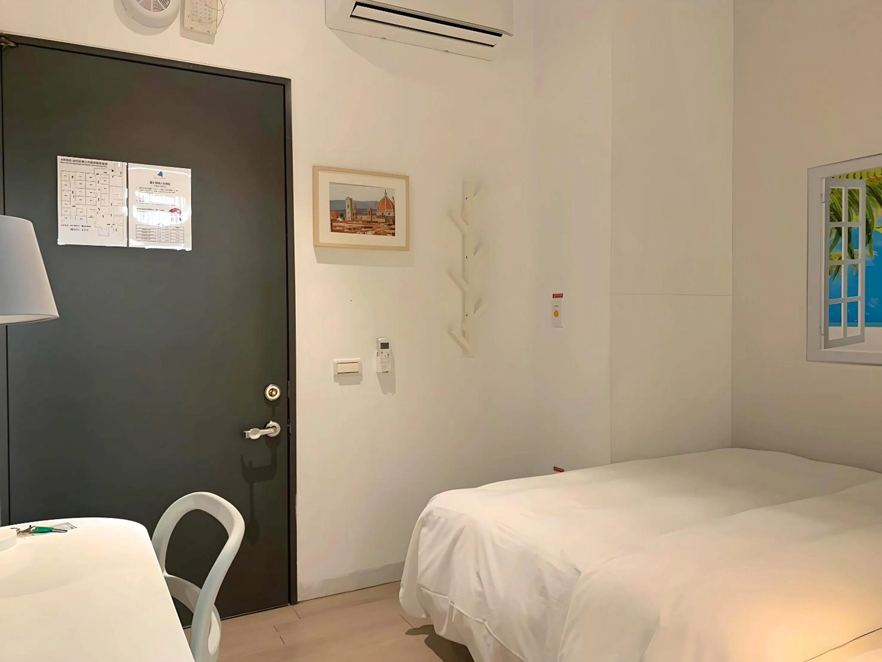air conditioner, Bed in Bluewater Hotel Xpark Gloria Outlets Taoyuan Baseball Stadium