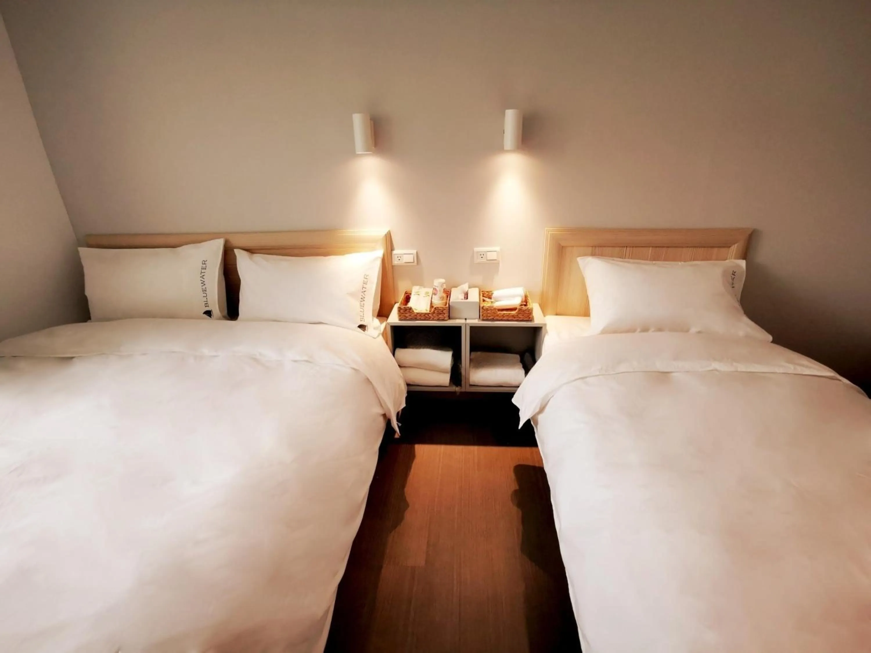 Bed in Bluewater Hotel Xpark Gloria Outlets Taoyuan Baseball Stadium