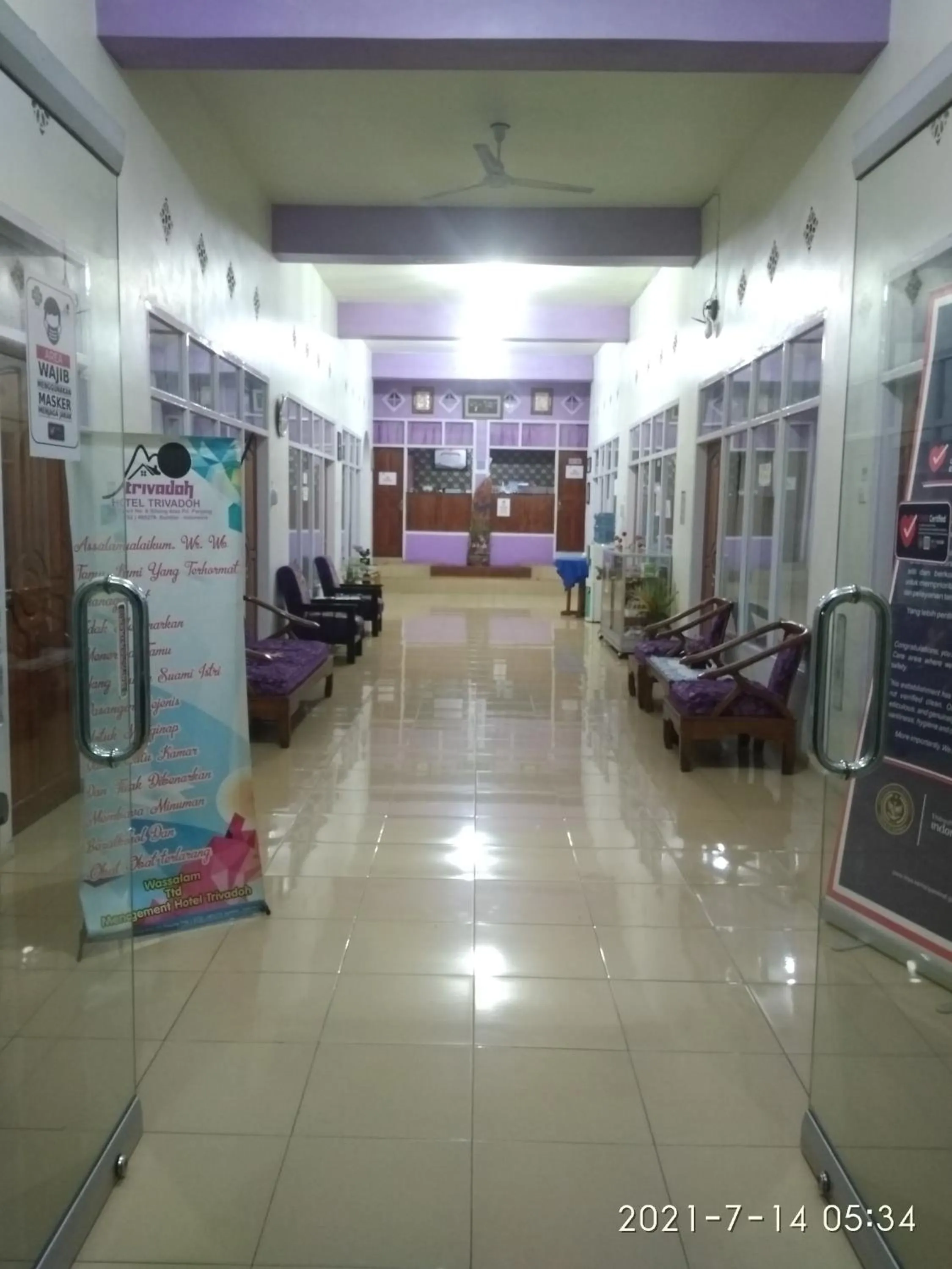 Facade/entrance in Trivadoh Syariah Hotel