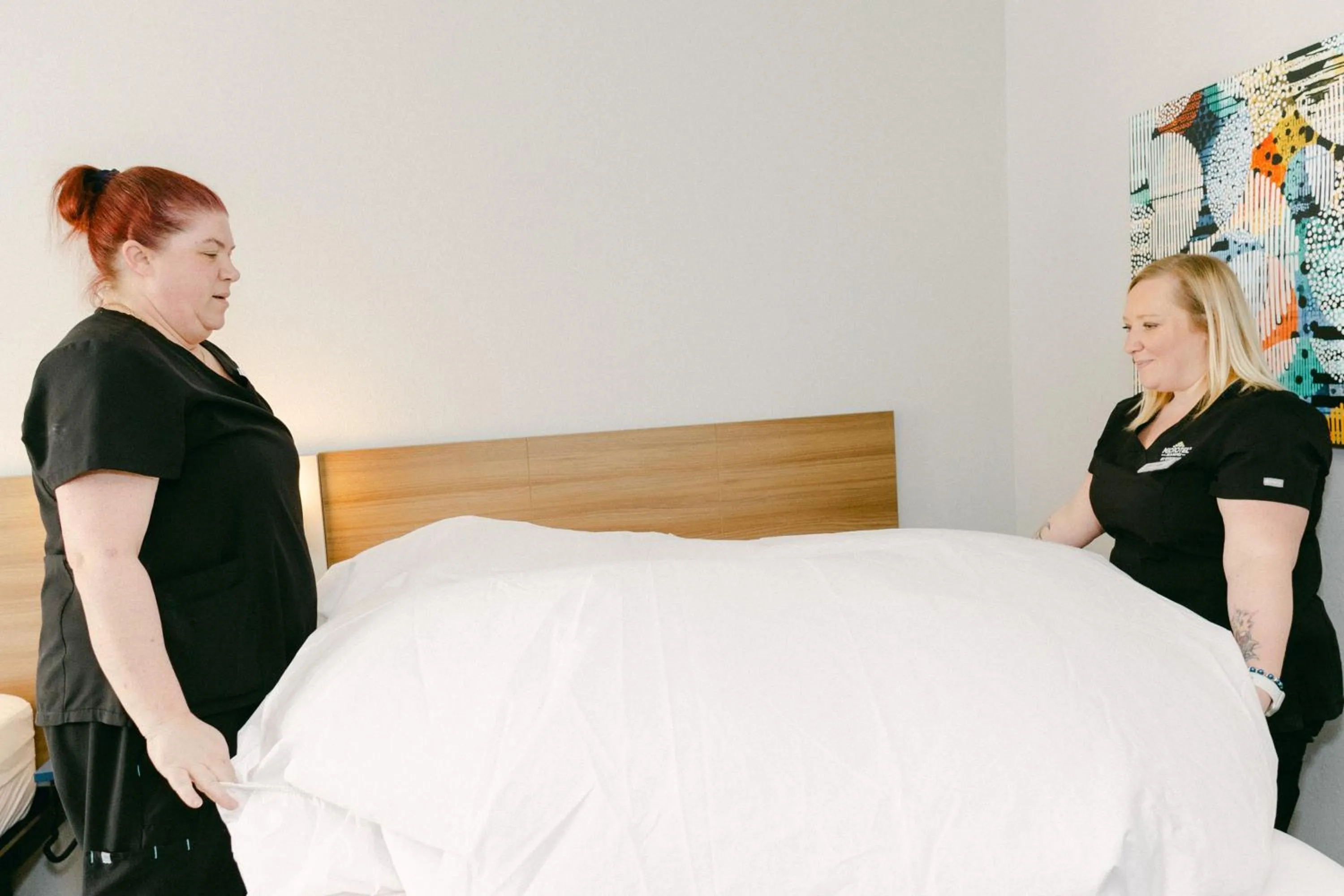 Bed in Microtel Inn & Suites by Wyndham Wellsville