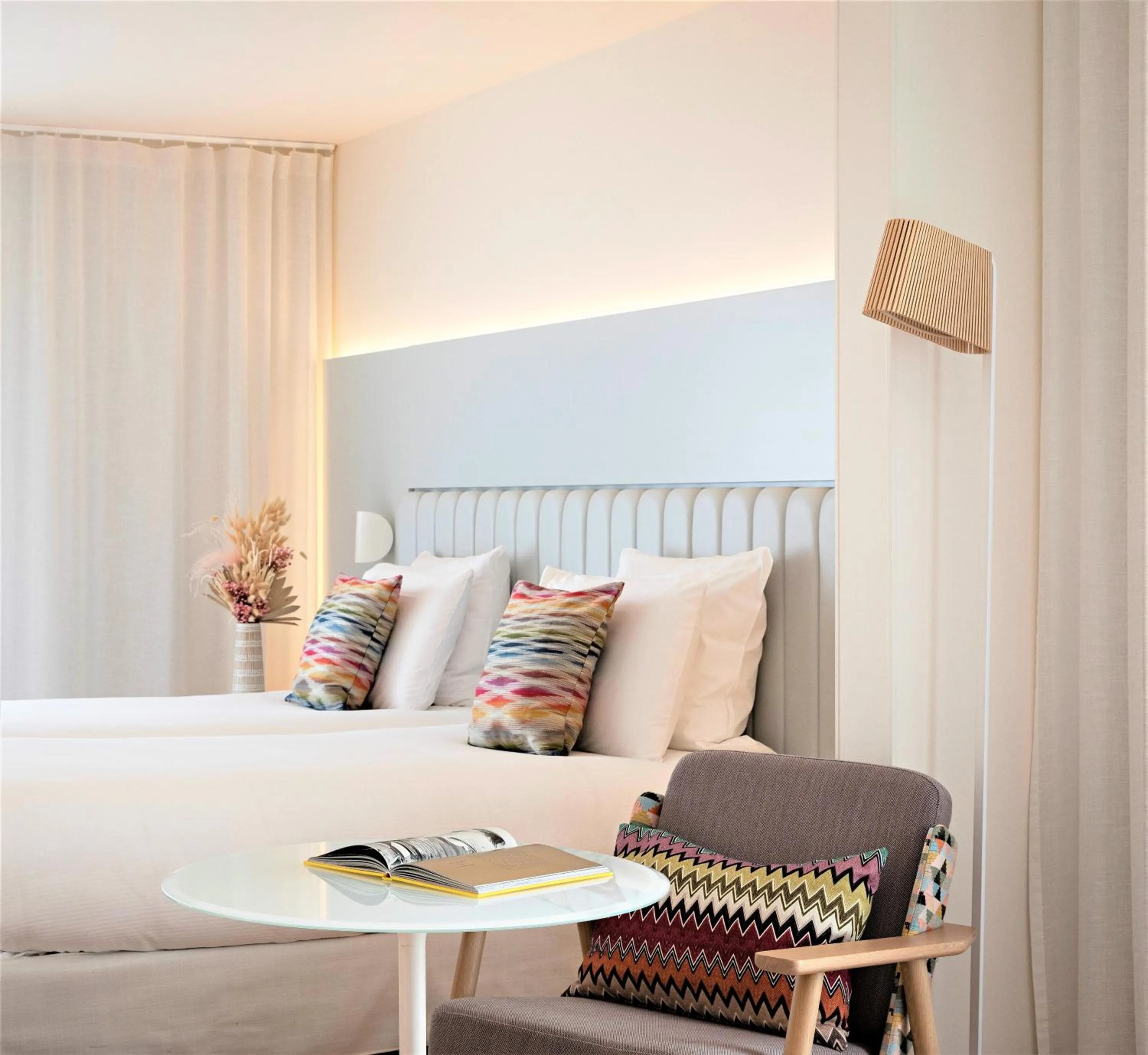 Bed in Croisette Beach Hotel Cannes - MGallery Collection