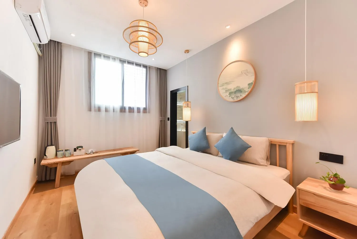 Double Room with Private Bathroom in Yifangyan - Tingyuan Qingshe Hostel