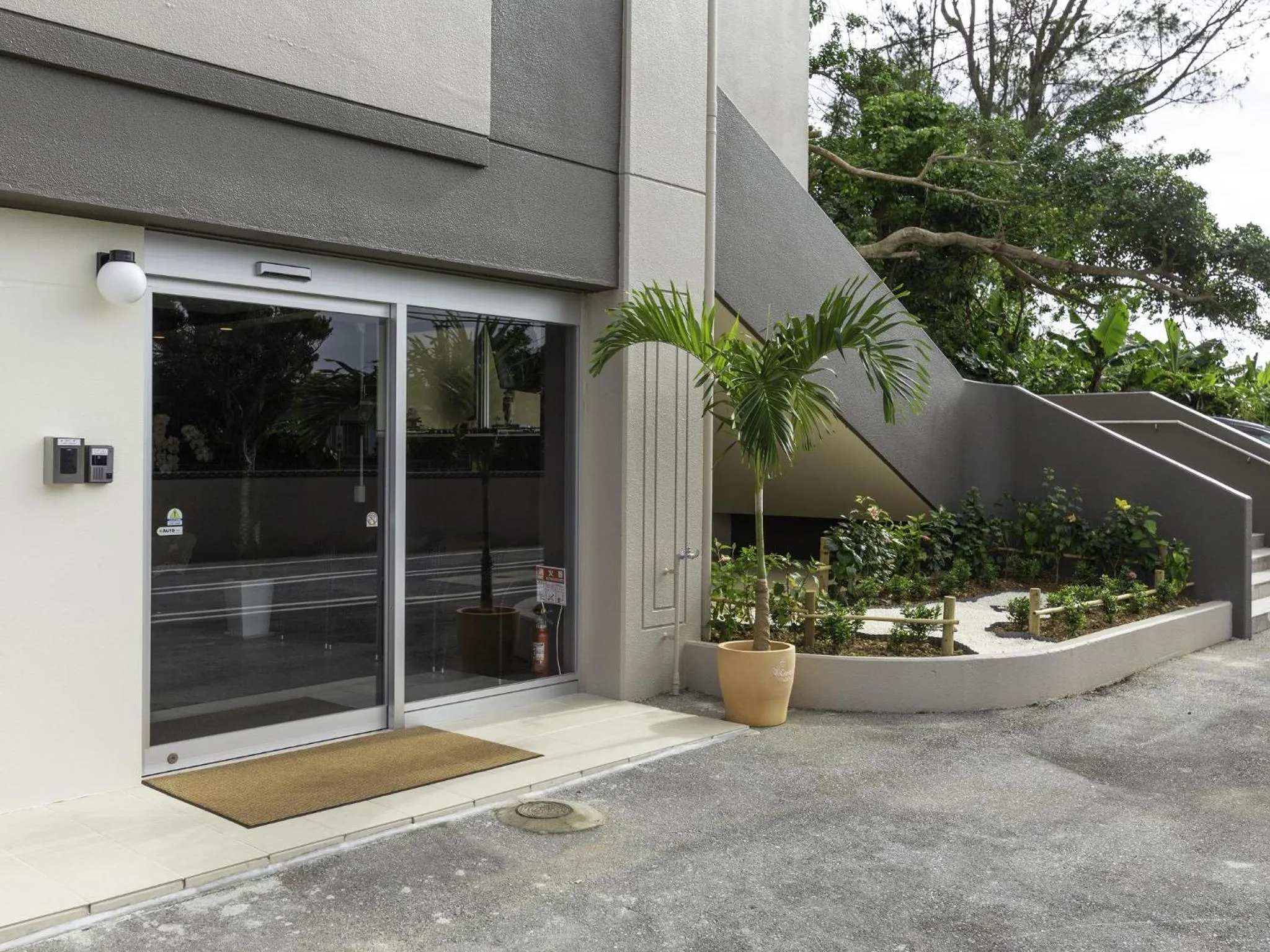 Facade/entrance in Crown Hotel Okinawa Annex