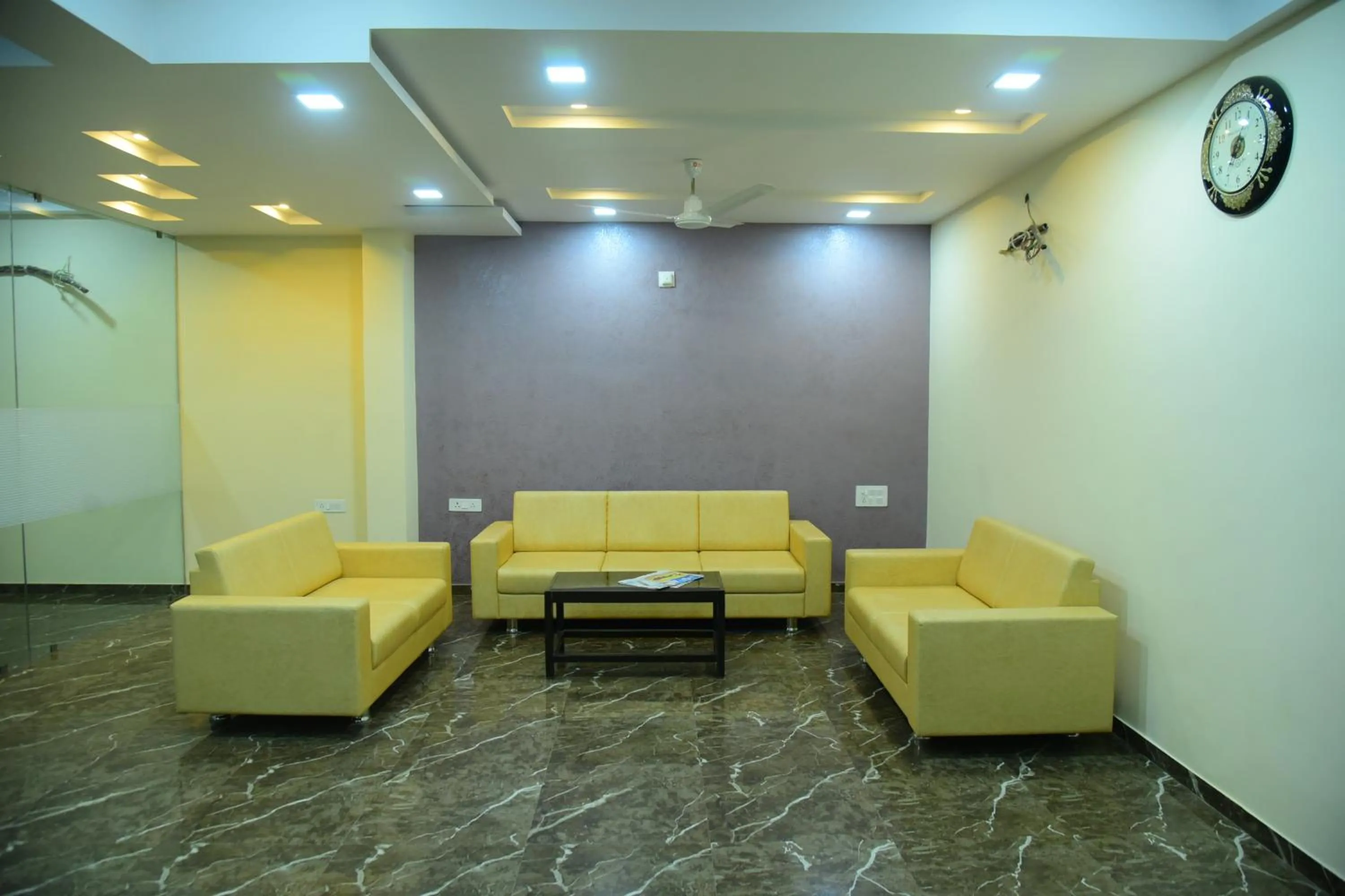 Seating area in Hotel Savera Palace