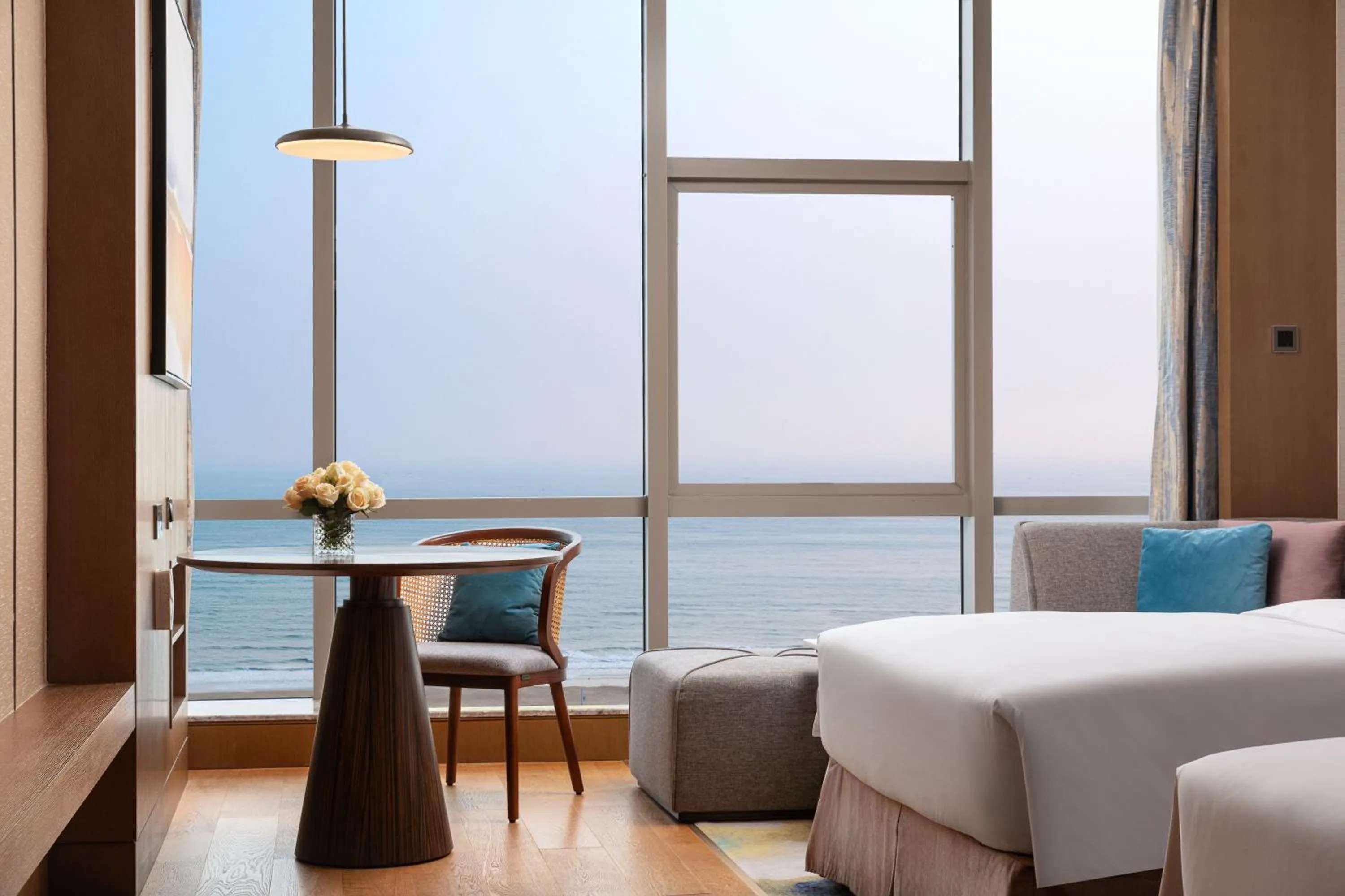 View (from property/room), Bed in Crowne Plaza Beihai Silver Beach by IHG