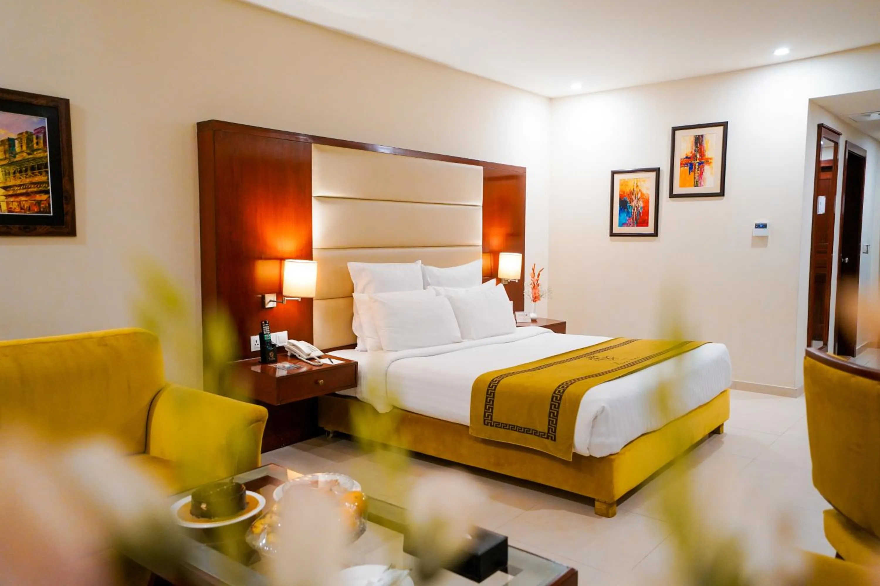 Bed in Nine Tree Luxury Hotel & Suites Lahore