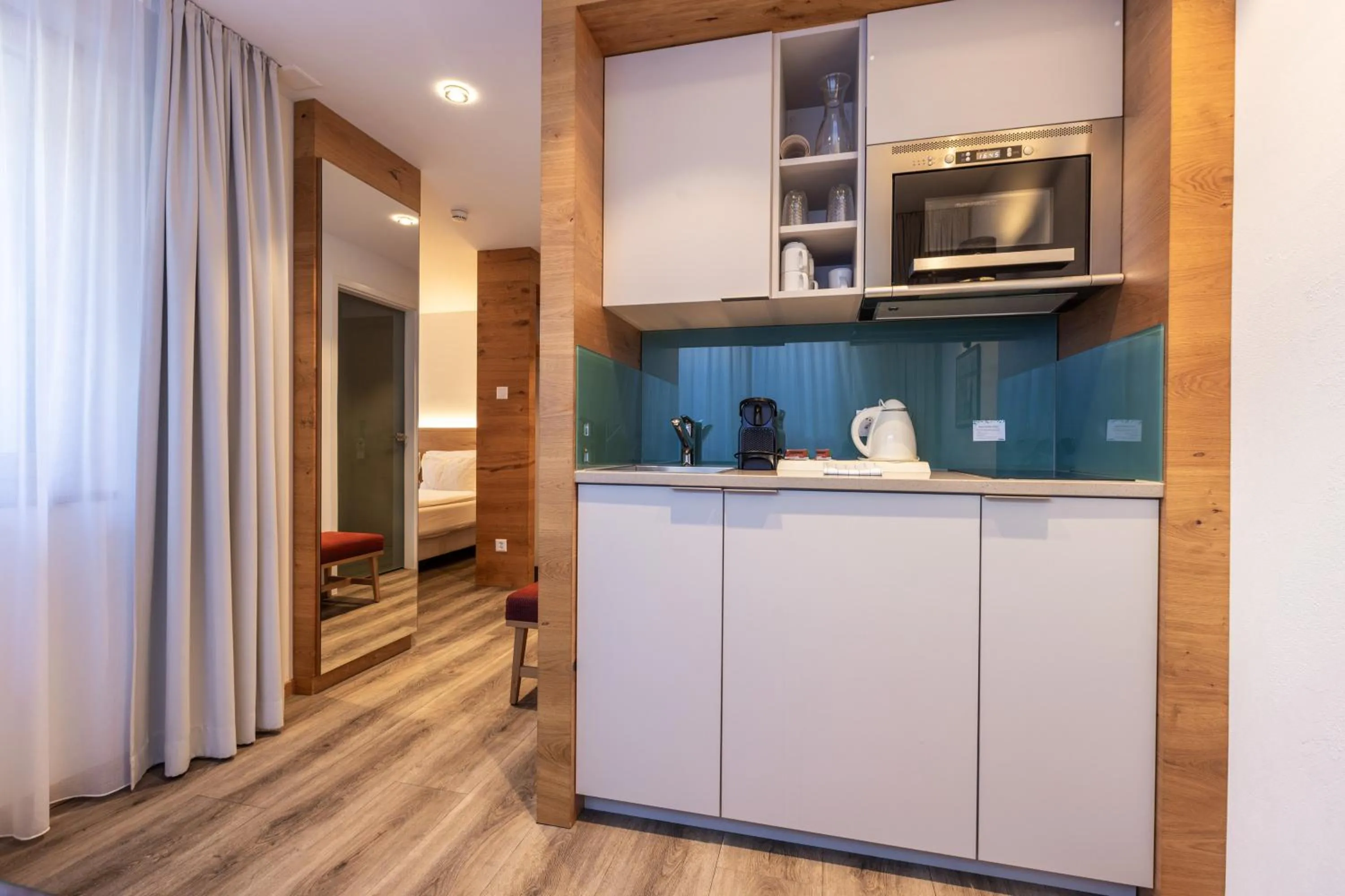 Kitchen or kitchenette in Naco Aparthotel by Arca Spa